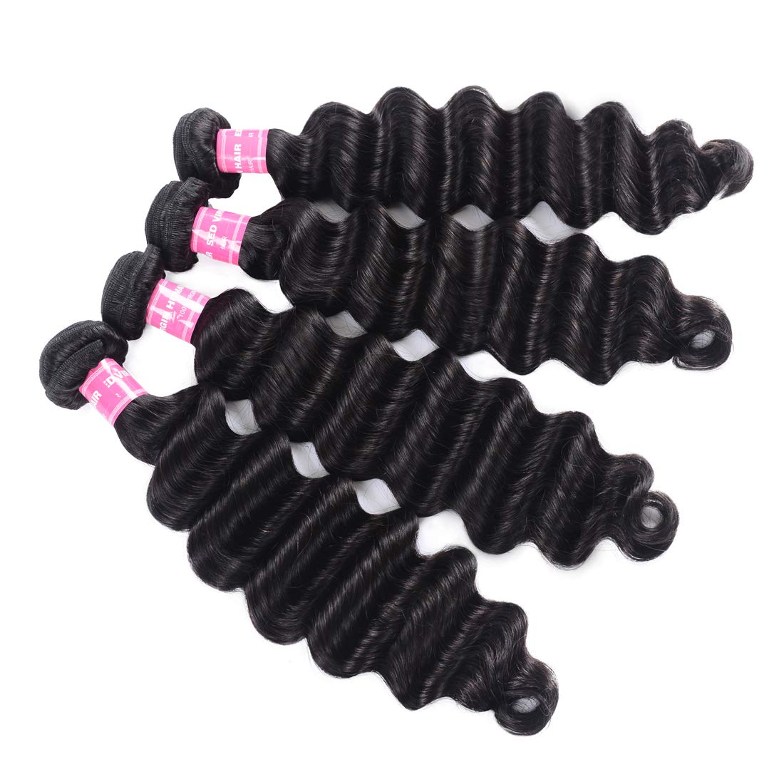 Beauty Forever Hair 8A Grade 100% Unprocessed Malaysian Virgin Hair - 3 Bundles Deep Wave Remy Human Hair Extensions (20 22 24 Inch) Natural Black Color, Bleach & Dye Friendly | Perfect for Daily Wear, Styling, Weddings & Special Occasions