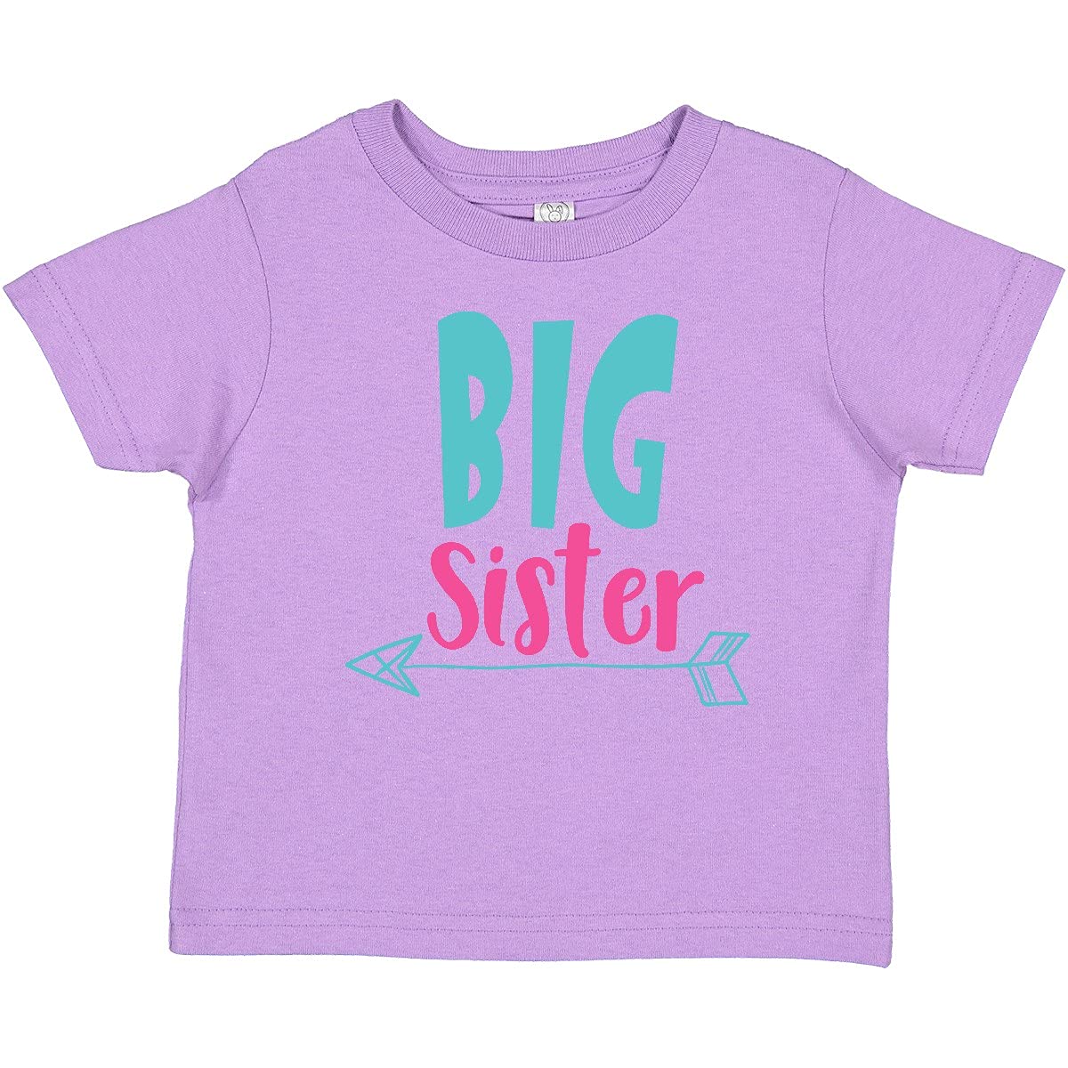Inktastic Big Sister T-Shirt - Cute Arrow Design for Older Sister & Sibling Love - Perfect Family Matching Outfits for Baby & Kids