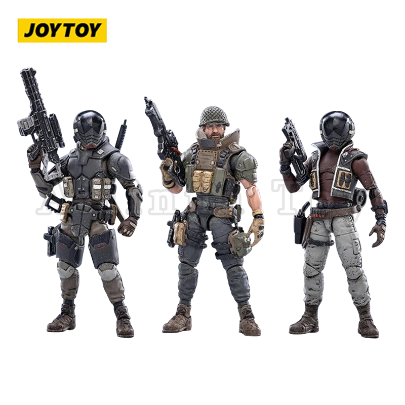JOYTOY 1/18 Scale Dark Source Action Figure Set (3PCS) - Collectible Military Character Models for Display & Diorama Scenes