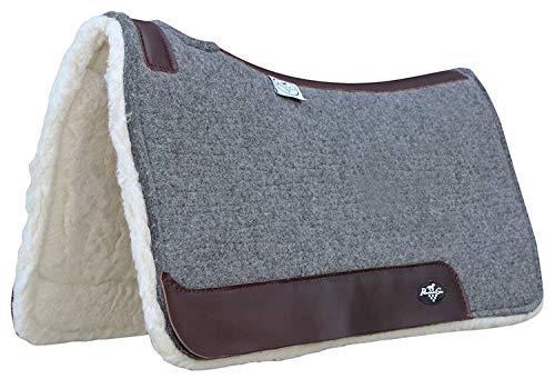 Premium 100% Wool Saddle Pad for Equestrian Riding - Professional's Choice Deluxe Comfort for Horses - Perfect for Dressage, Jumping & Trail Riding