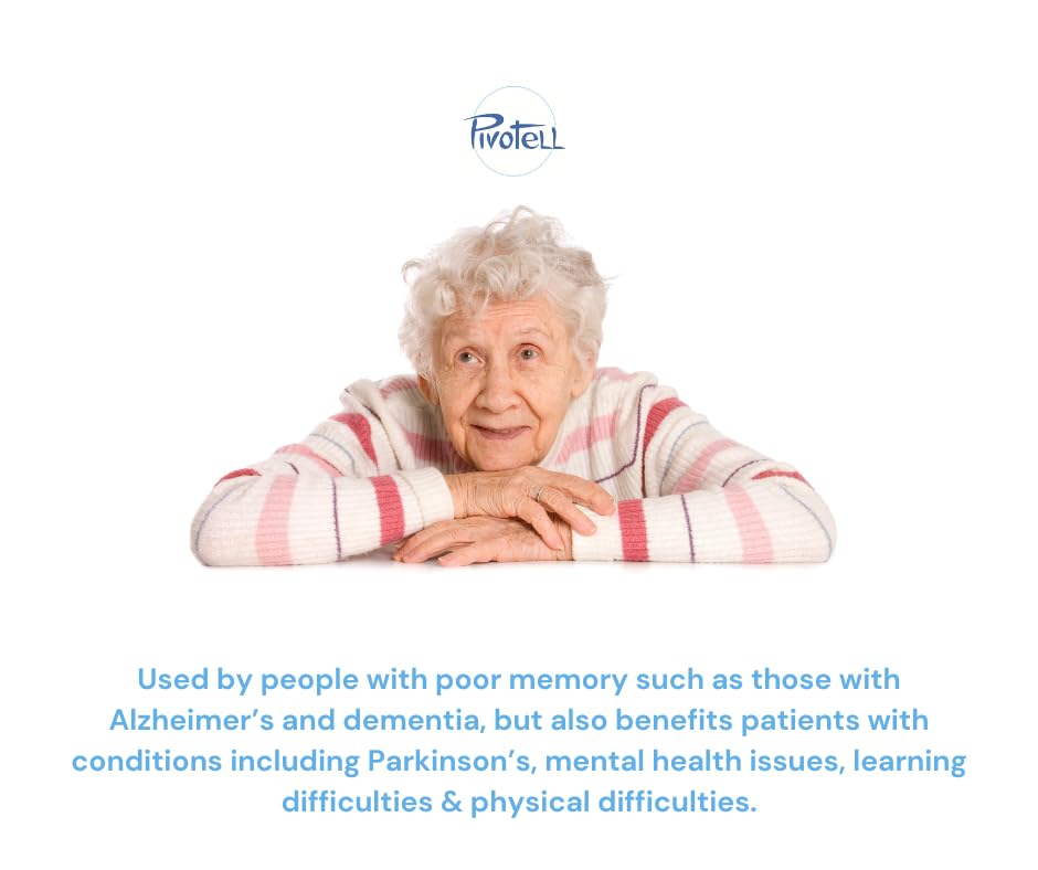 Pivotell® Advance Clear Lid Automatic Pill Dispenser with 24 Alarms - Secure Medication Organizer for Dementia & Alzheimer's Patients | Elderly Daily Pill Reminder | NHS-Approved Medical Device for Home Care & Assisted Living