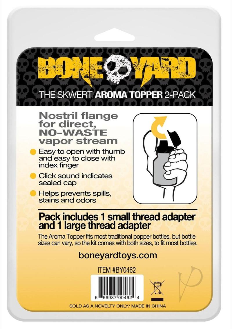 Boneyard Skwert Aroma Anal Douche Toppers - 2 Pack Black | Enema Nozzle for Anal Cleansing & Preparation | Perfect for Adult Play, Hygiene & BDSM Scenes
