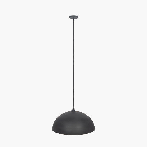 Anders Dome Pendant Light Fixture - Modern Black Ceiling Lamp for Living Room, Bedroom & Dining Room Lighting