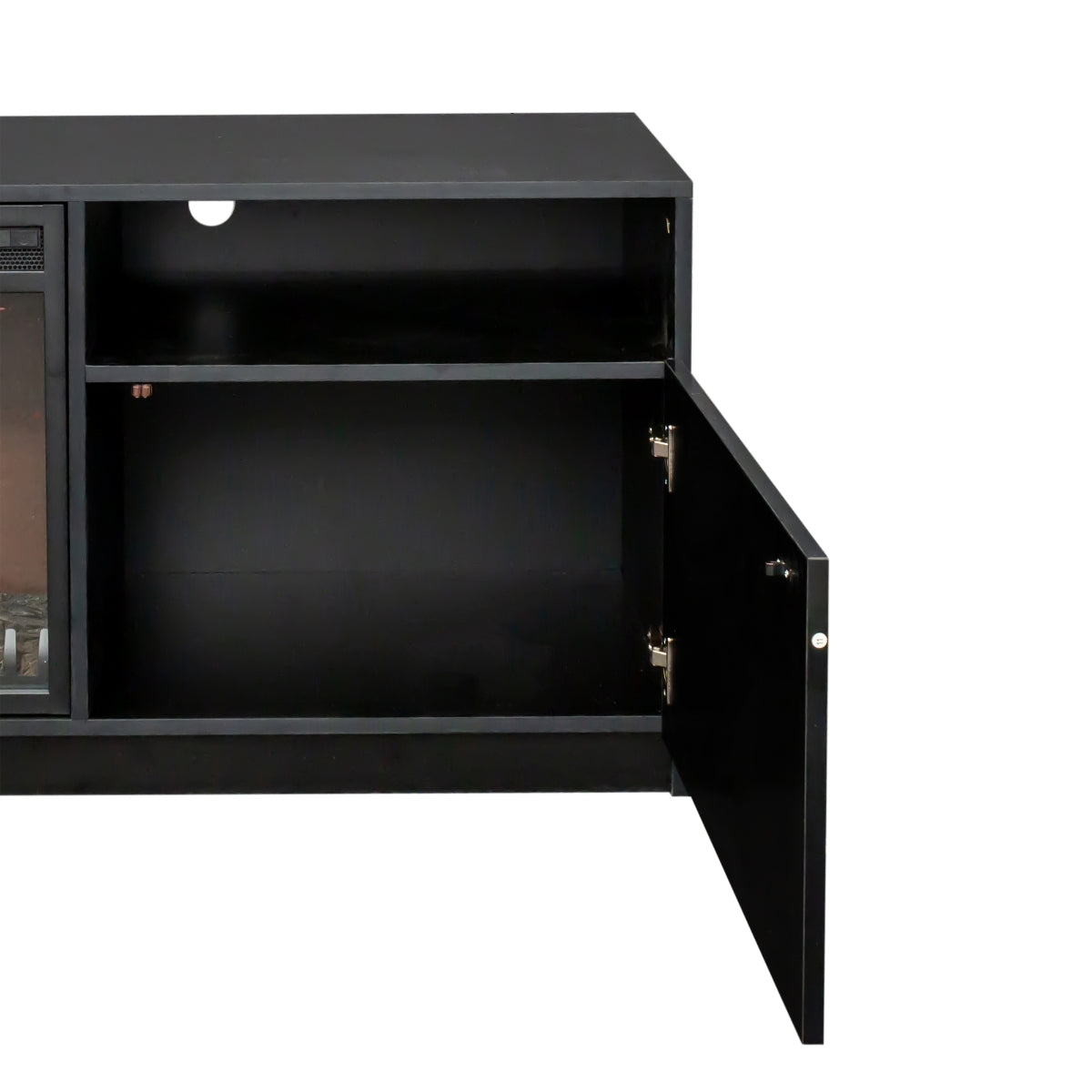 Amari Electric Fireplace TV Stand with Remote Control - 60 Inch Modern Entertainment Center for Living Room, Bedroom - Warm & Stylish Home Decor for Winter