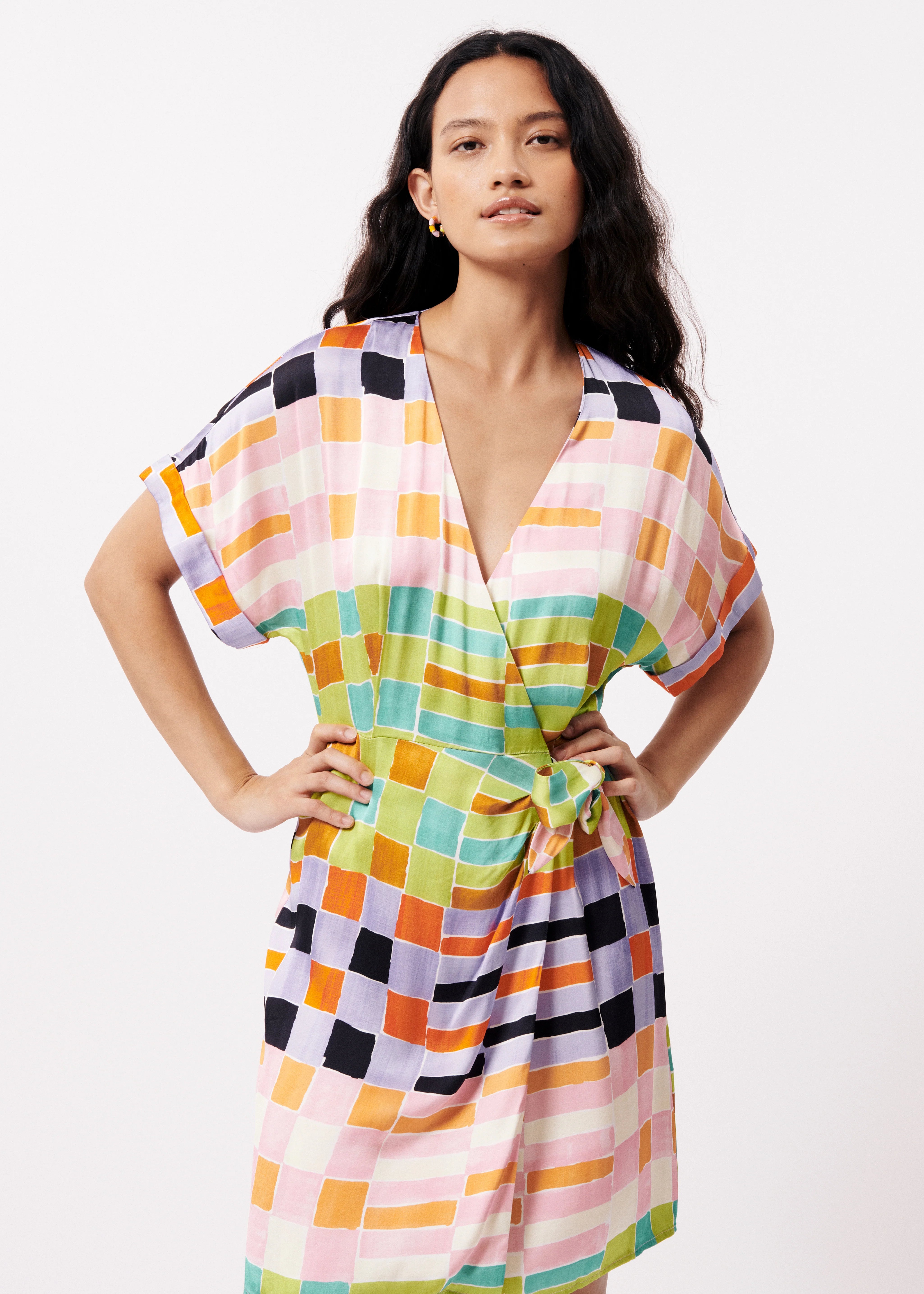 LOIS Wrap Dress for Women - Flattering Multi-Color Floral Print Maxi Dress - Perfect for Summer, Beach Vacations & Special Occasions