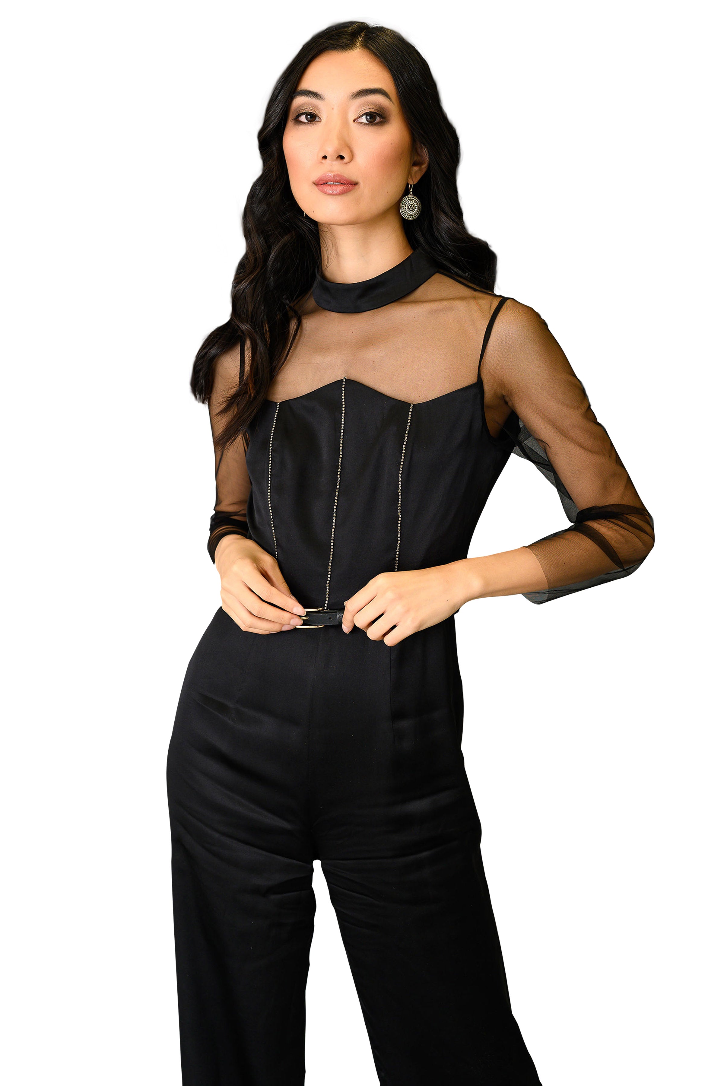 Luxury Double Silk Jumpsuit for Women - Elegant Sleeveless Romper Dress with Pockets | Perfect for Weddings, Parties & Summer Vacations