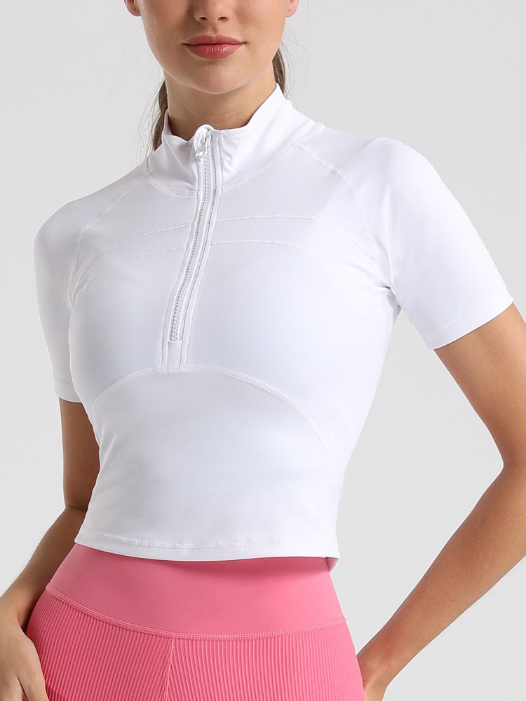 ZASUWA Women's Solid Color Quick Dry Zipper Tank Tops - Perfect for Gym, Yoga, Running & Summer Outdoor Activities