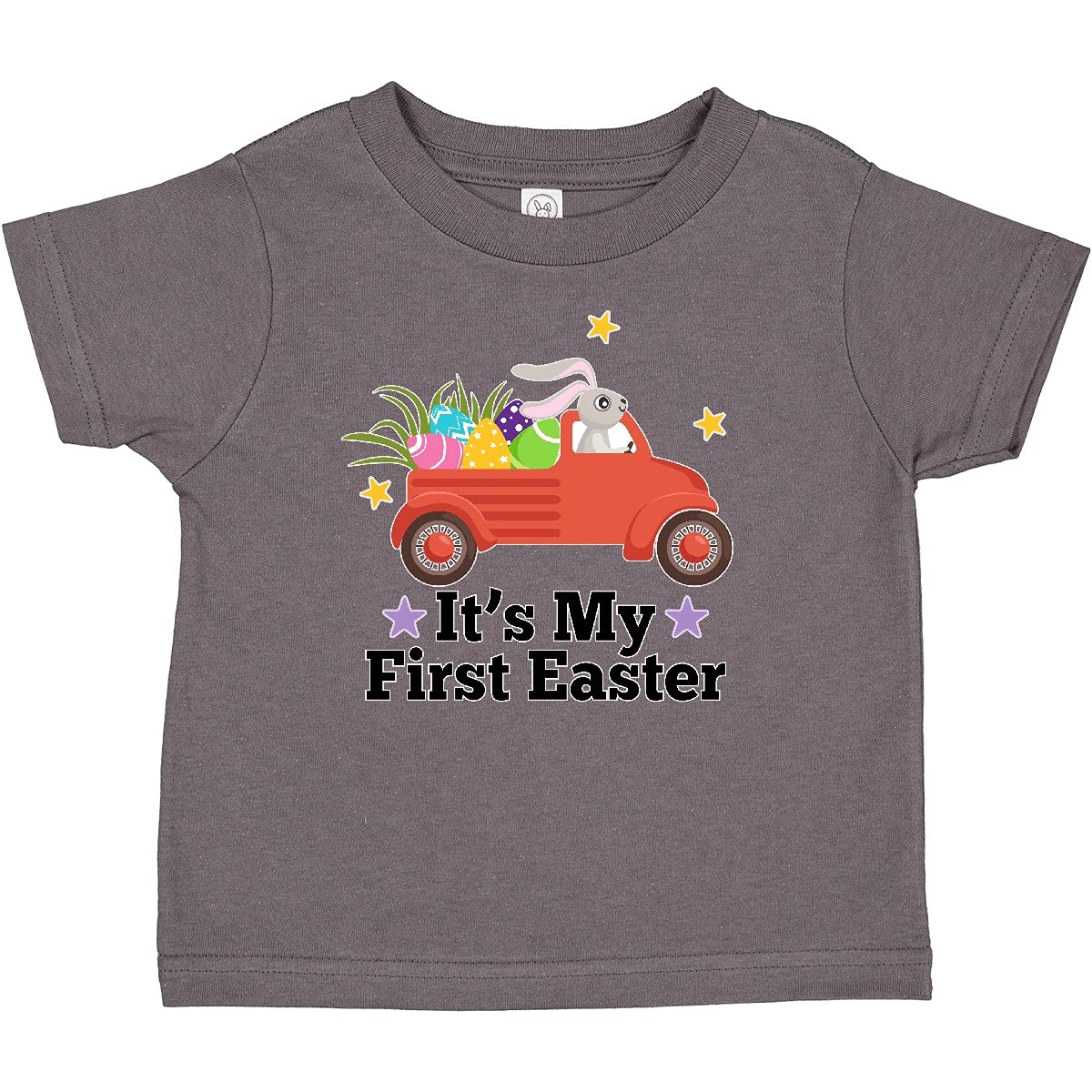 Inktastic First Easter Bunny Egg Truck Baby T-Shirt - Cute Easter Outfit for Infants & Toddlers - Perfect for Easter Celebrations, Photo Shoots & Family Gatherings