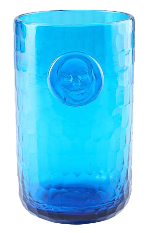 Skull Stamp Water Glass - Turquoise Color | Unique Gothic Drinking Cup for Halloween, Parties & Home Decor | Pre Order Now