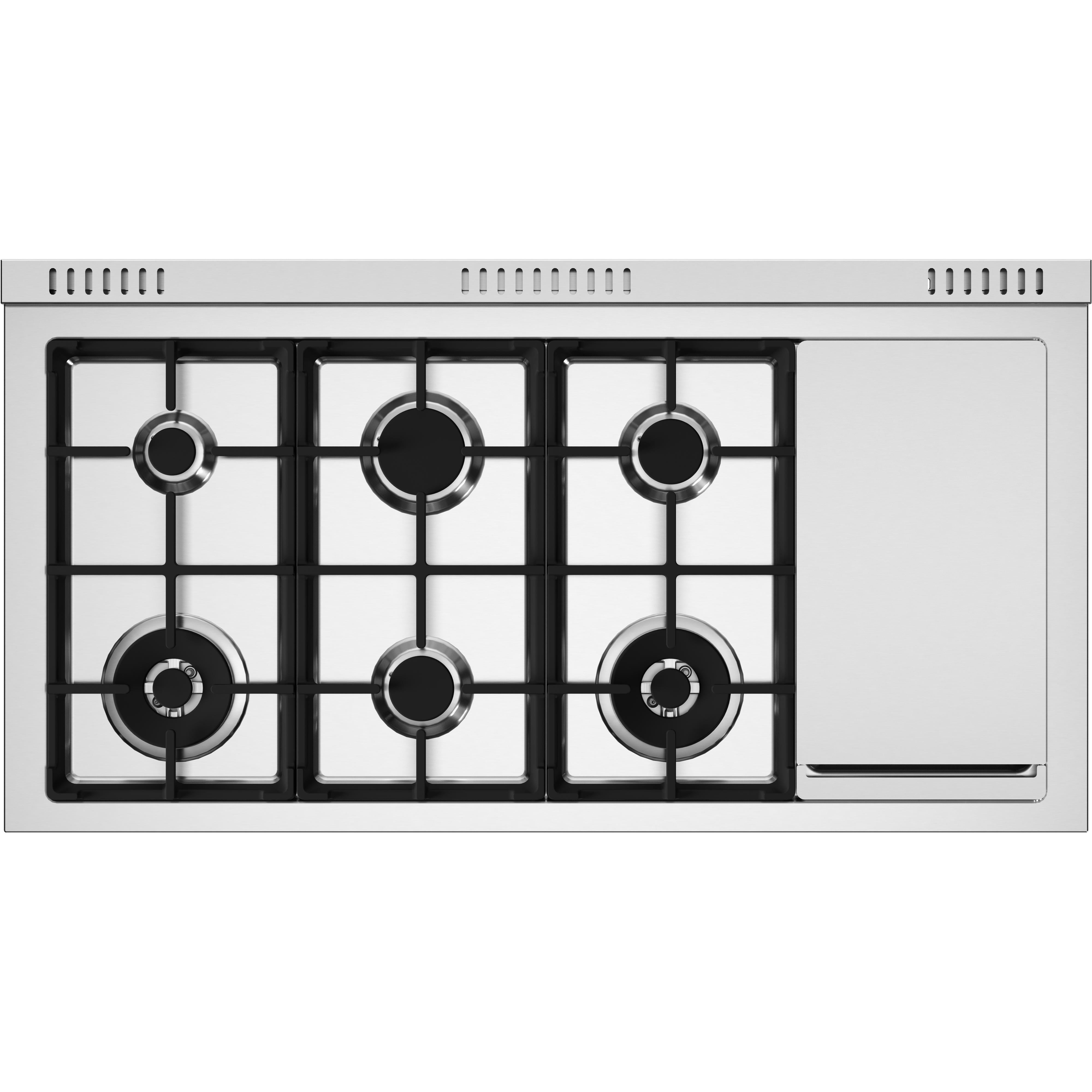 Bertazzoni 48 Inch Professional Dual Fuel Range with Griddle - MAS486GDFMNEV - Stainless Steel Gas & Electric Oven - Ideal for Home Chefs & Gourmet Cooking