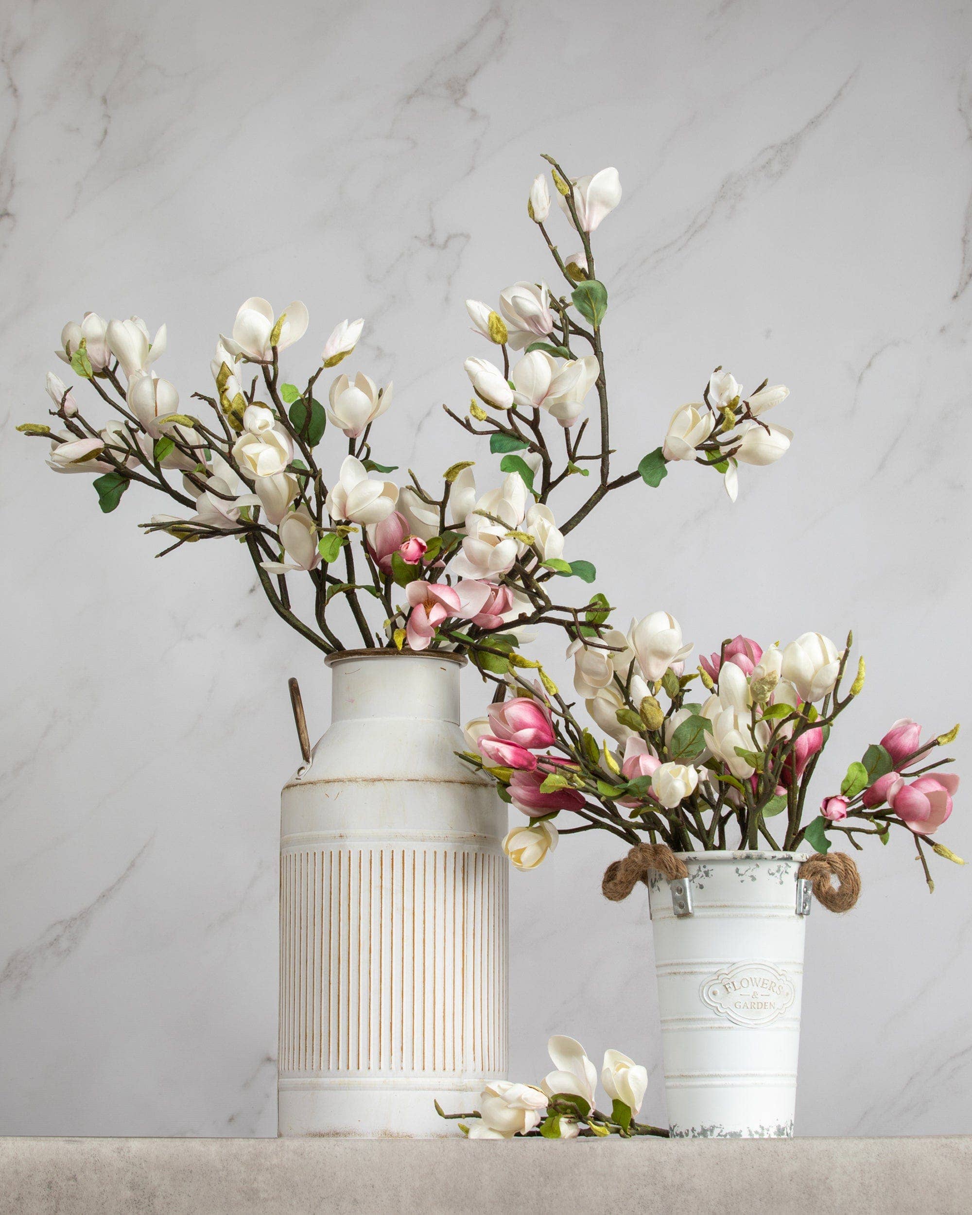 Artificial Pink Magnolia Stem 20
