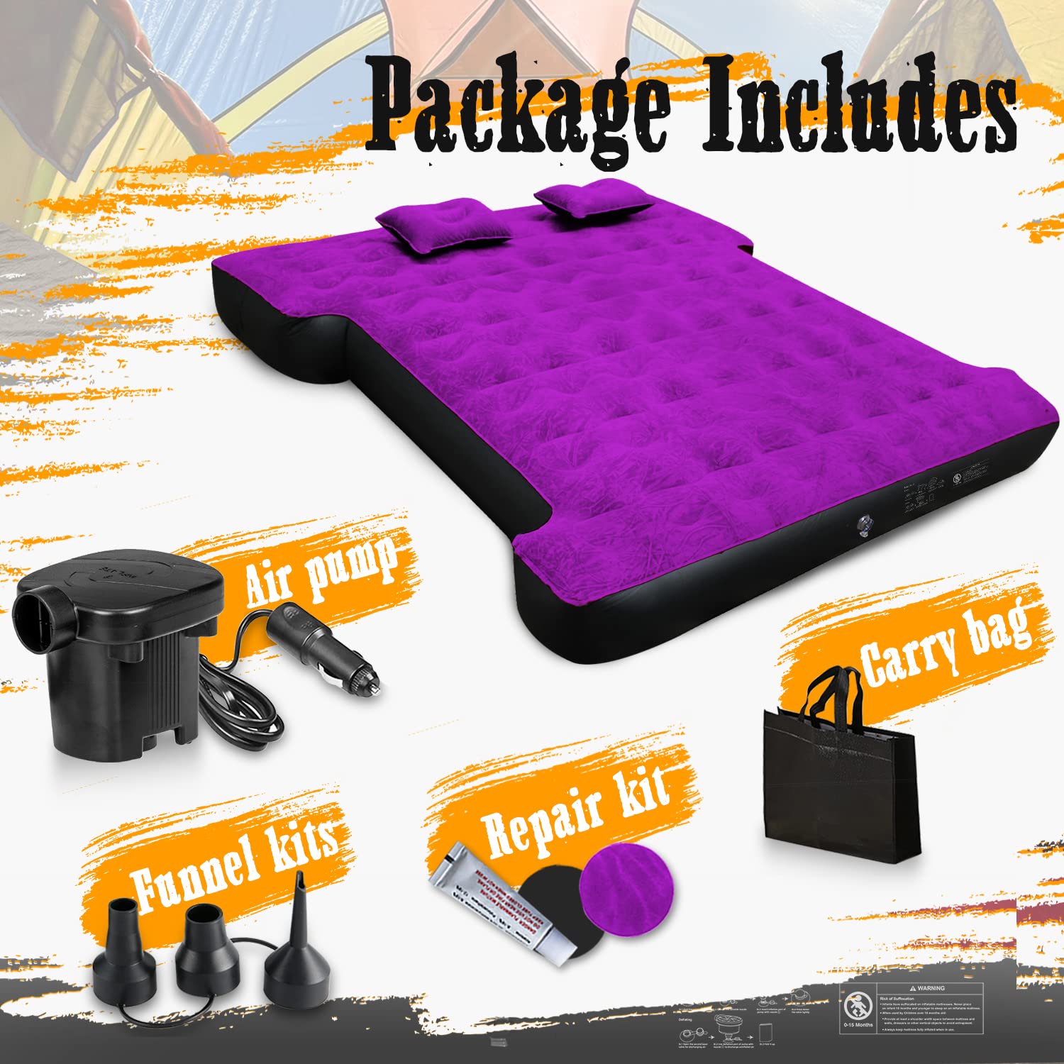 **Umbrauto Truck Bed Air Mattress - Inflatable Mattress for 5.5-5.8Ft Short Truck Beds | Includes Pump & Carry Bag | Perfect for Camping, Road Trips & Outdoor Adventures**