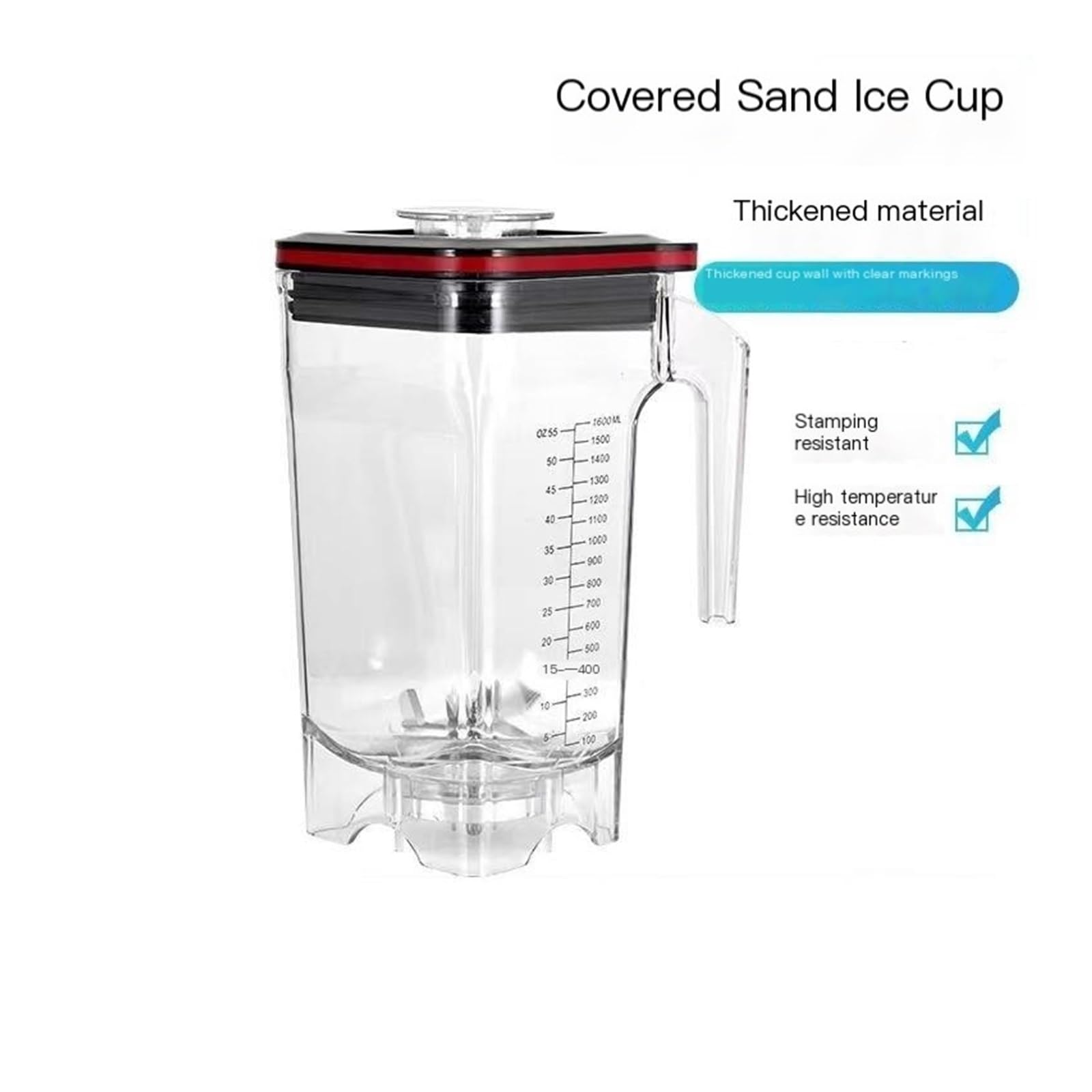 1600ml Replacement Blender Cover, Blade & Cup for Blendtec 1020 - Smoothie Machine Accessories, Durable Blender Parts for Juicing, Shakes & Food Prep