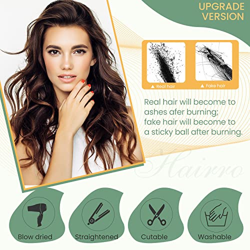 Clip in Human Hair Topper with Silk Base - Natural Looking Hairpiece for Thinning Hair - Perfect for Daily Wear, Special Occasions & Styling