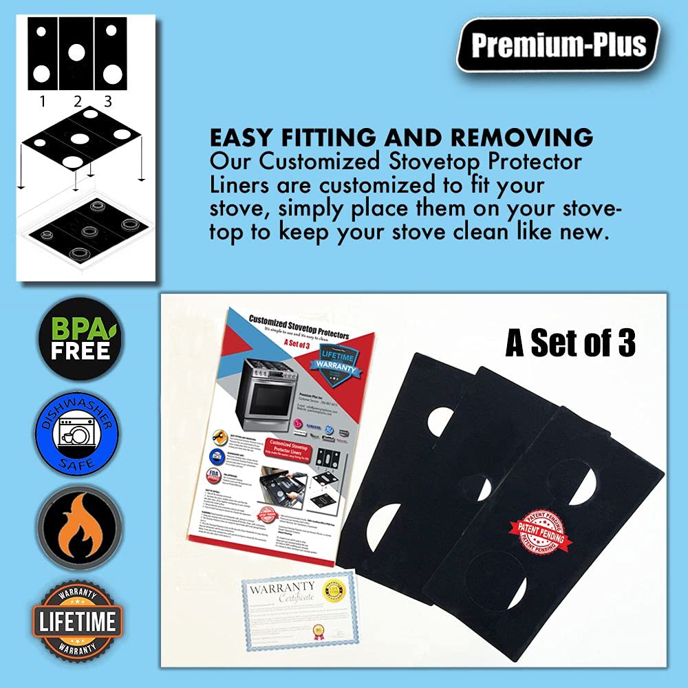 Premium Plus Stove Protectors for Frigidaire Gas Range Model FGGF3035RFC | Custom Cut & Easy to Clean Stove Liner | Made in USA | Perfect for Kitchen Safety & Countertop Protection