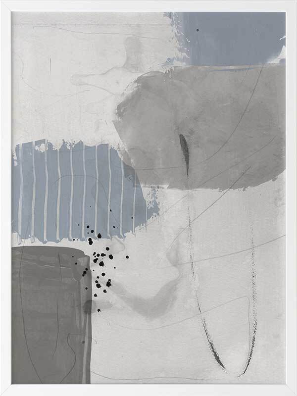 Concrete Decision II Framed Wall Art Print - Modern Abstract Canvas Painting for Living Room, Bedroom & Office Decor
