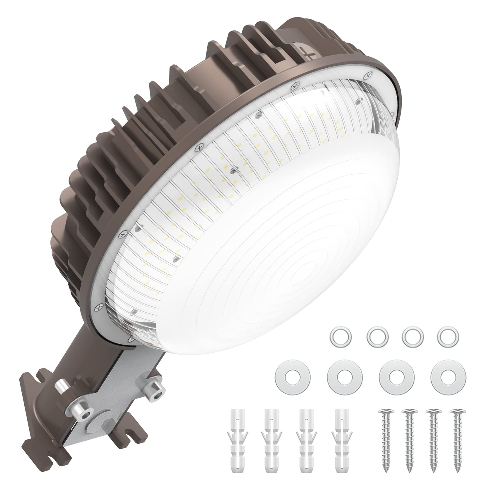 120W LED Barn Light Dusk to Dawn 14400LM Outdoor Security Light with Photocell Sensor, 5000K Daylight White LED Yard Light Wall Mount, AC 100-277V IP65 Waterproof for Farm, Barn, Garage, Yard - Perfect for Outdoor Lighting, Security Illumination and Landscape Lighting