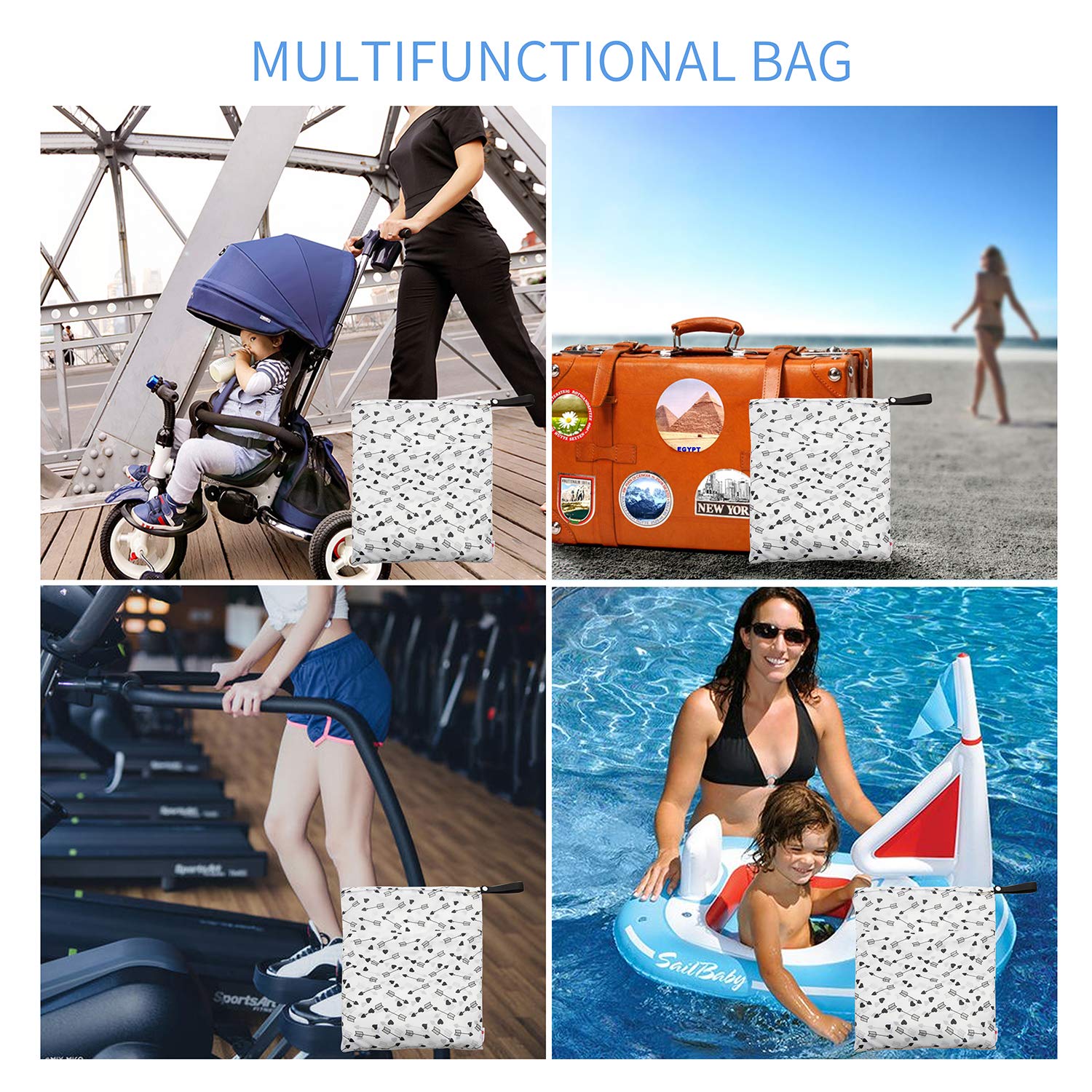 Joyo Roy Waterproof Yoga Gym Bag - Multi-Purpose Wet Dry Separate Compartment Bag for Swimming, Diapers & Clothes | Ideal for Yoga, Gym, Beach & Baby Care