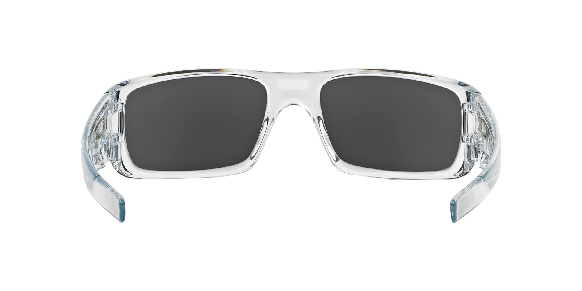 Oakley Crankshaft Sunglasses - Polished Clear Frame with Ice Iridium Lenses - UV Protection & Polarized - Perfect for Running, Cycling & Outdoor Sports