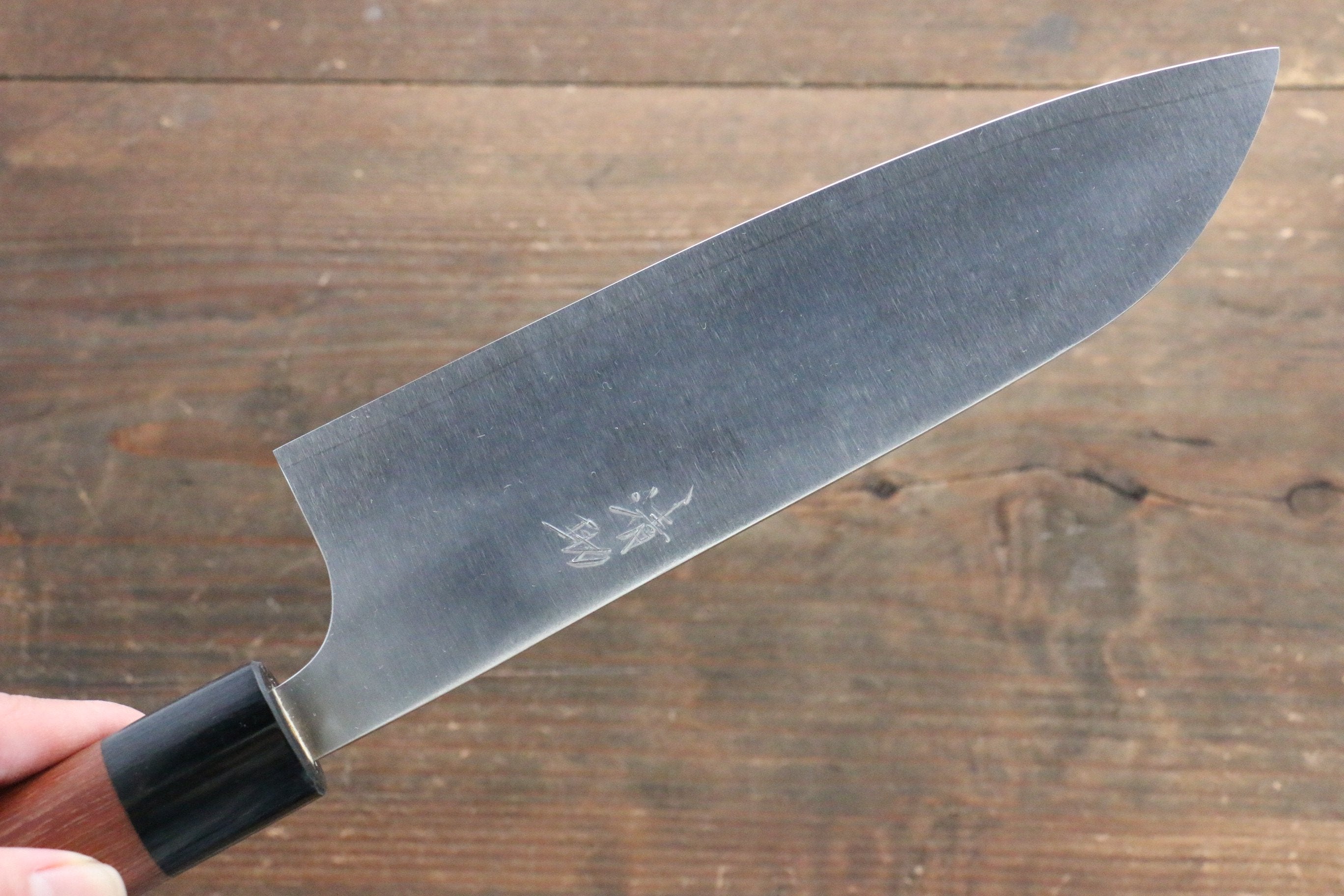 Premium Seisuke SG2 Santoku Knife 180mm with Jarrah Wood Handle - Perfect for Slicing, Dicing, and Chopping Vegetables, Meat, and Fish in Professional Kitchens & Home Cooking