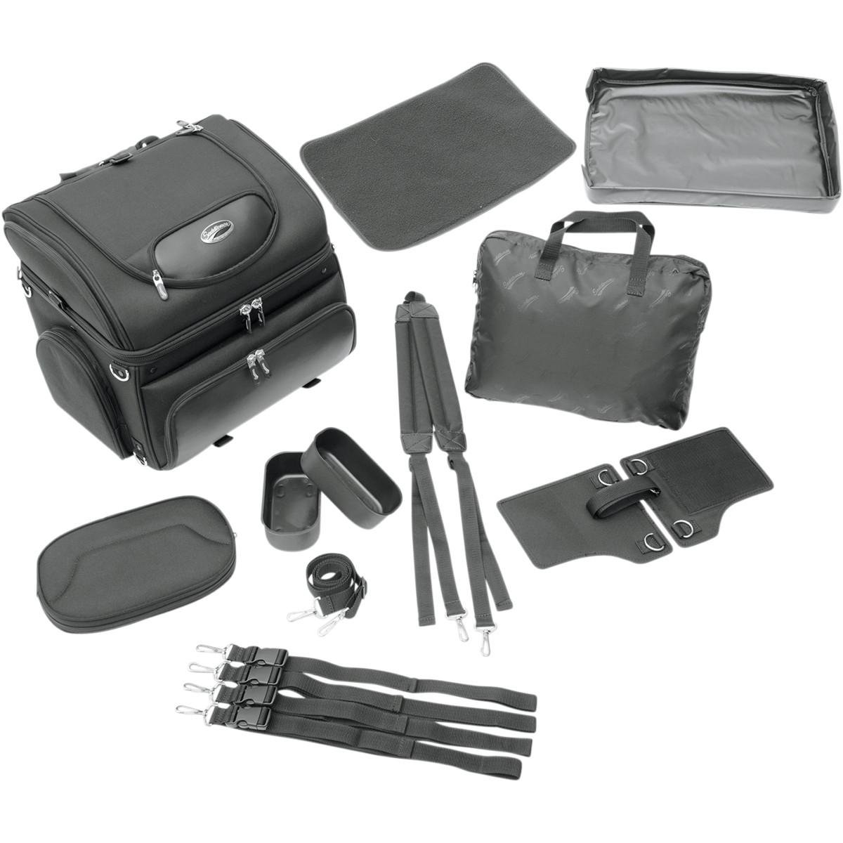 Saddlemen 3515-0131 Pet Voyager Motorcycle Dog Carrier - Black Travel Crate for Small to Medium Dogs - Perfect for Harley, Cruiser & Touring Bikes