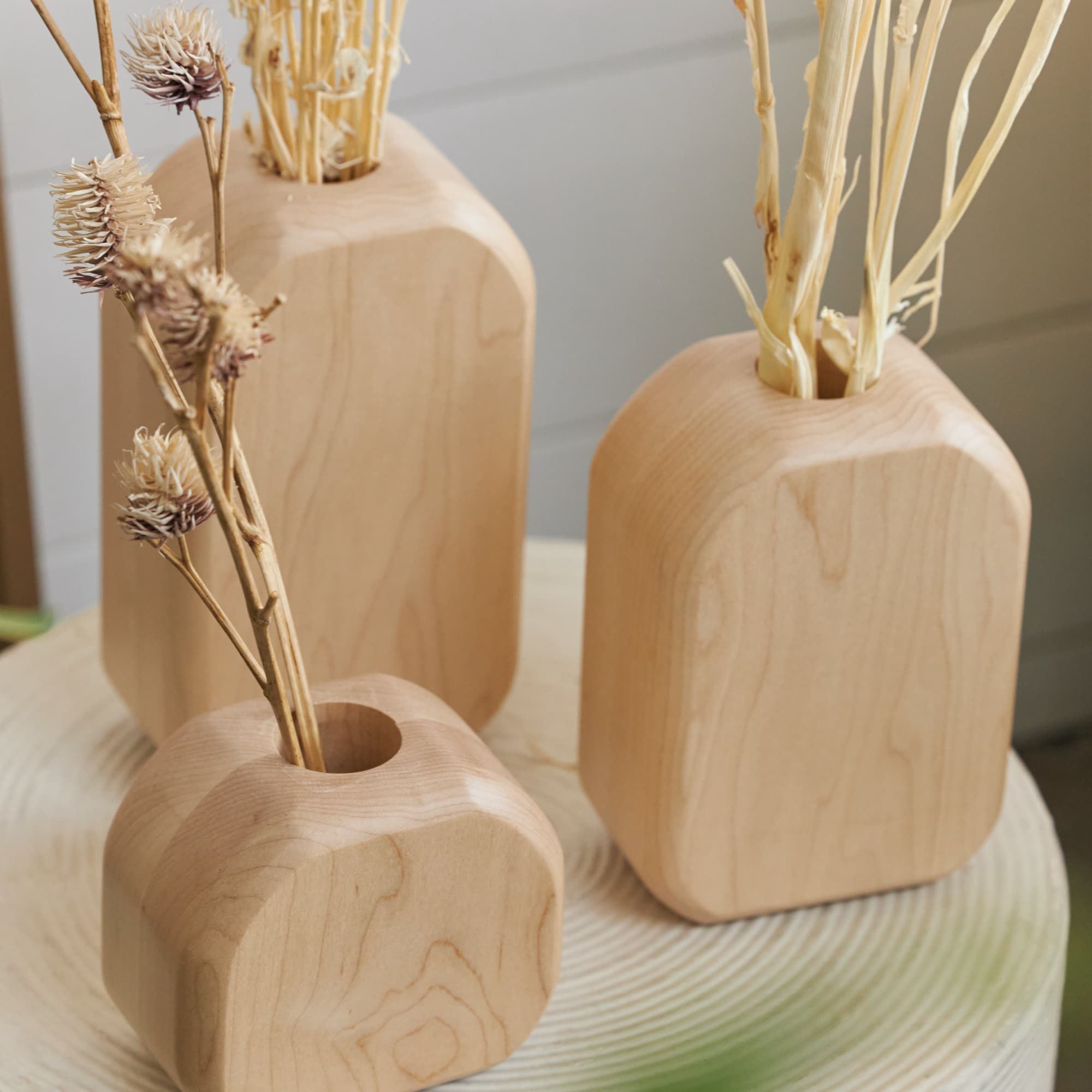 Eco-Friendly Zero Waste Wooden Vases - Handcrafted Sustainable Home Decor for Rustic & Modern Interiors | Perfect for Weddings, Centerpieces & Boho Chic Styling