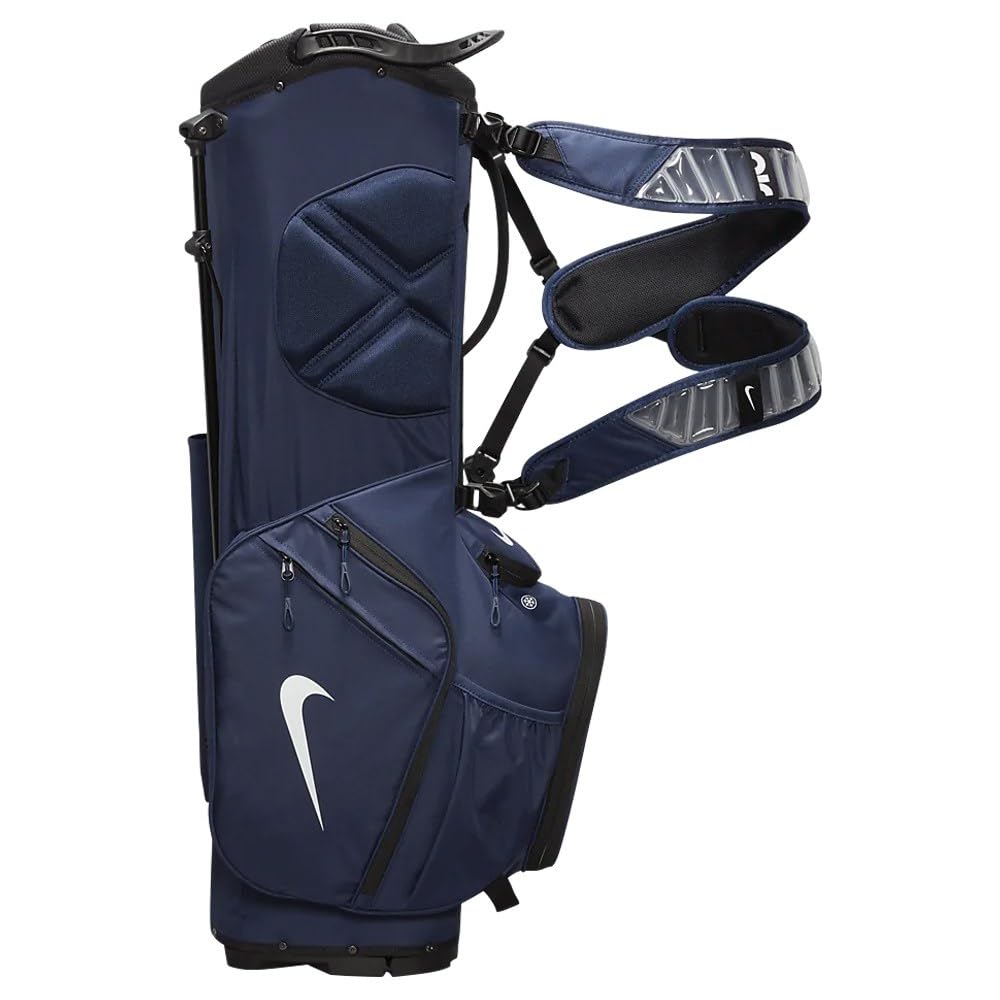 Nike Air Hybrid 2 Golf Stand Bag - Lightweight Waterproof Golf Bag with 5-Way Divider (Midnight Navy/White) | Perfect for Golfers, Tournaments & Practice Rounds