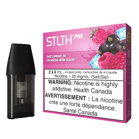 STLTH PRO Pods - Razz Currant Ice Flavor (4mL) | Refillable Vape Pods for STLTH PRO Devices | Perfect for On-the-Go Vaping