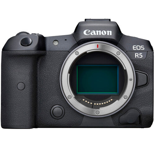 Canon EOS R5 Full Frame Mirrorless Digital Camera with RF 50mm f/1.8 STM Lens & EF 75-300mm f/4-5.6 III Lens - 64GB Memory Card Bundle - Professional Photography, Vlogging & Travel Shooting Kit