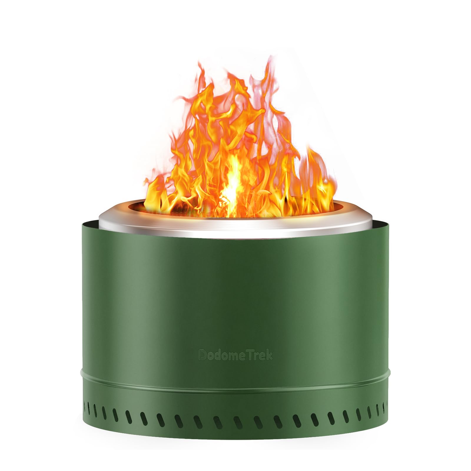 Smokeless Fire Pit for Outdoor Use - 20 Inch Portable Fire Pit with Olive Finish - Perfect for Camping, Backyard Gatherings, and Patio Relaxation