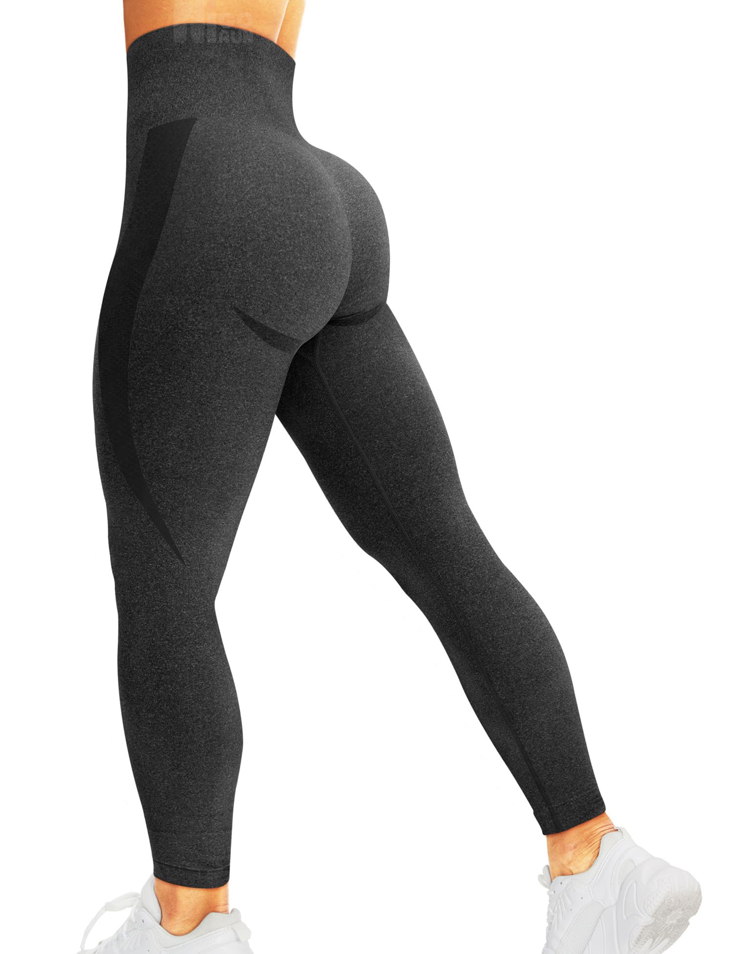 HIGORUN Women's Seamless High Waist Yoga Pants - Smile Contour Design for Workout, Gym & Running - Comfortable Stretchy Leggings for Fitness, Lounge & Everyday Wear