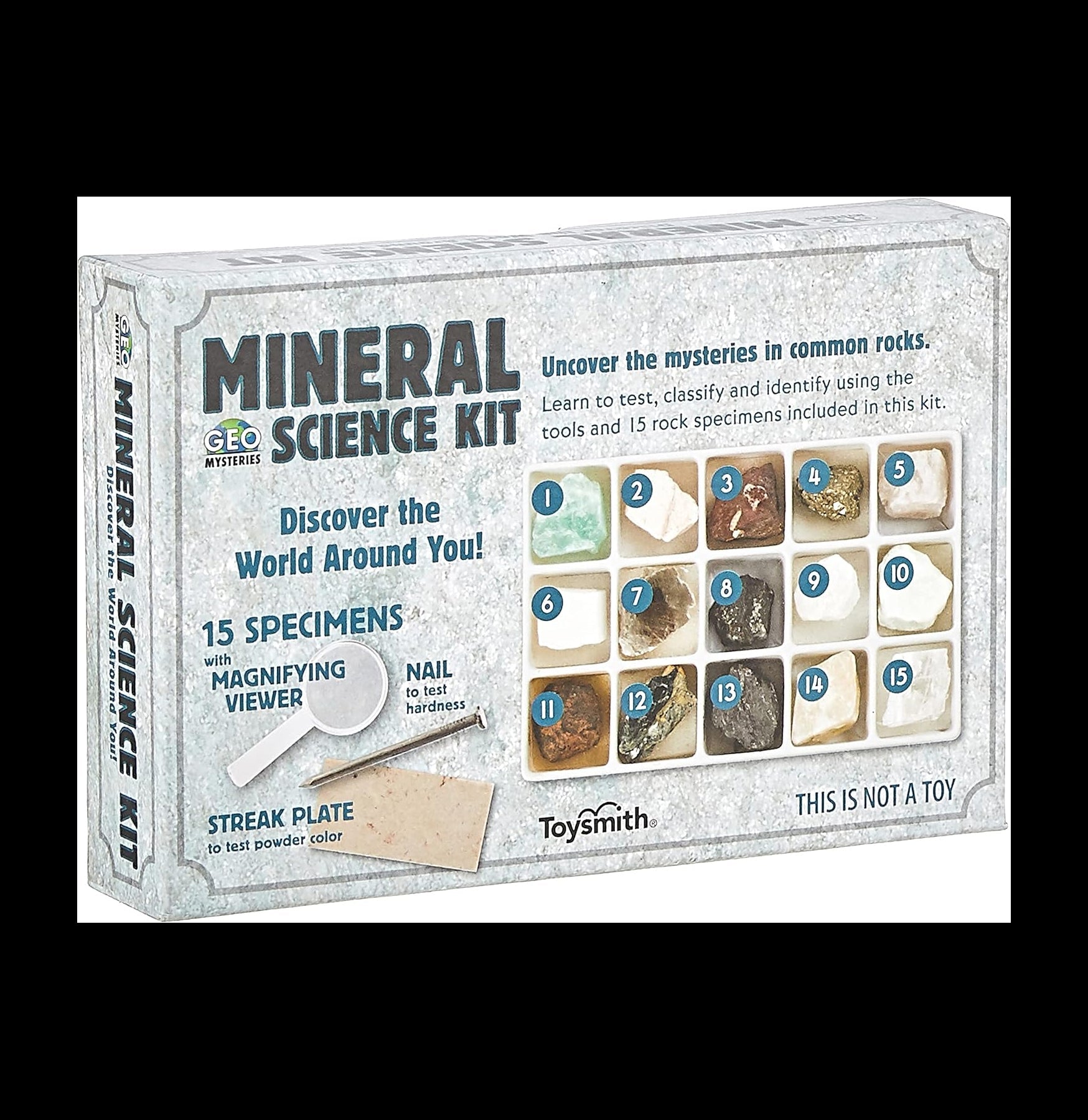 Mineral Science Kit for Kids - Educational Geology Set with Real Rocks & Crystals - STEM Learning Toy for Classroom & Home Science Experiments
