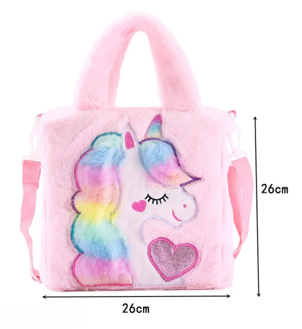 ADISA Unicorn Crossbody Bag for Girls - Cute Princess Toddler School Backpack, Birthday Gift for Kids (Perfect for School, Travel & Daily Use)