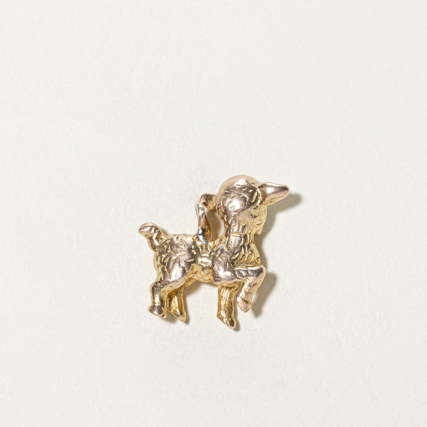 9K Yellow Gold Lamb Charm Pendant Necklace - Elegant Animal Jewelry for Women & Girls - Perfect for Birthdays, Gifts & Everyday Wear