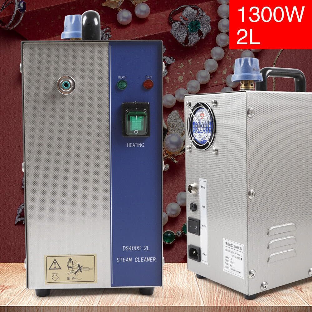110V 2L Jewelry Steam Cleaner Machine - Professional 1300W Stainless Steel Jewelry Cleaner for Gold, Silver & Gems | Fast US Stock | Perfect for Jewelry Stores, Home Cleaning & Antique Restoration
