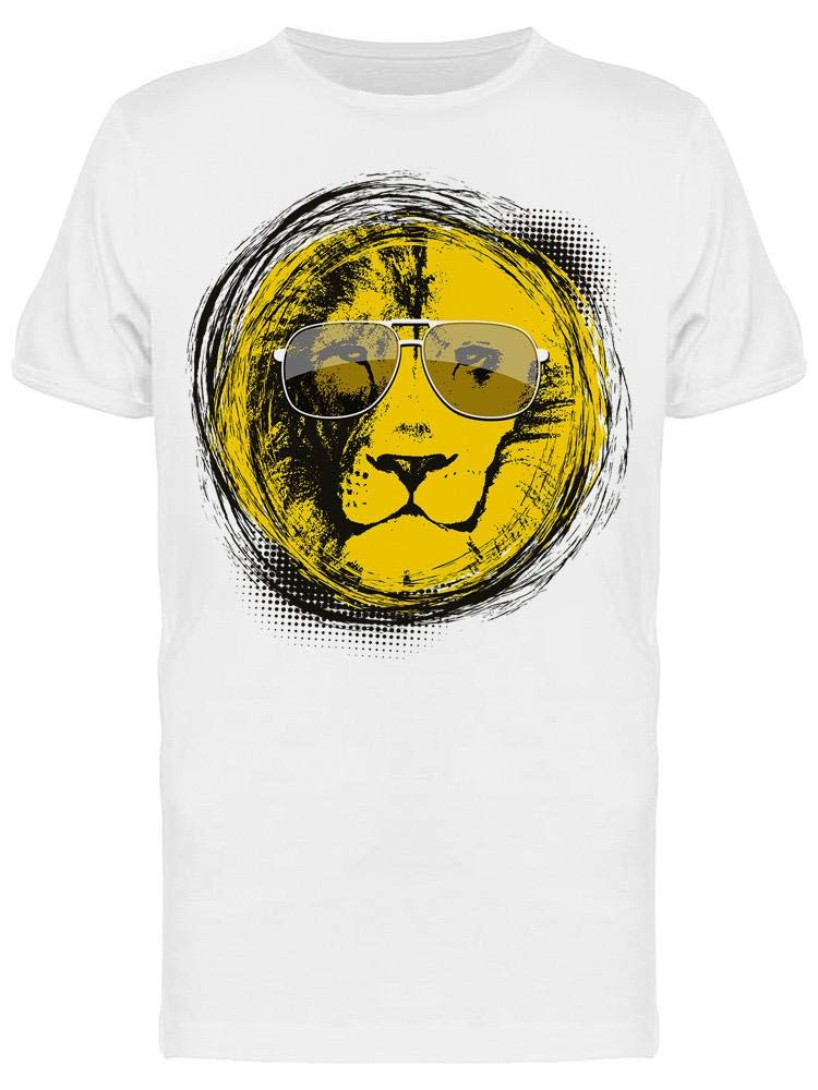 Stylish Lion Head Print Sunglasses T-Shirt for Men - Trendy Graphic Tee for Casual Wear, Street Fashion & Summer Outfits