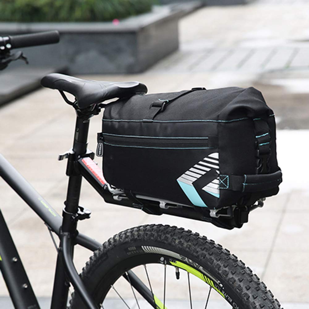 Waterproof 8L Bicycle Rear Rack Pannier Bag - Mountain Bike Saddle Seat Back Shoulder Bag for Commuting, Touring & Outdoor Adventures | Durable Bike Accessories Storage