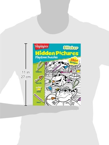 Playtime Sticker Puzzles for Kids - Highlights™ Sticker Hidden Pictures® Activity Book - Fun Learning Games for Classroom & Travel