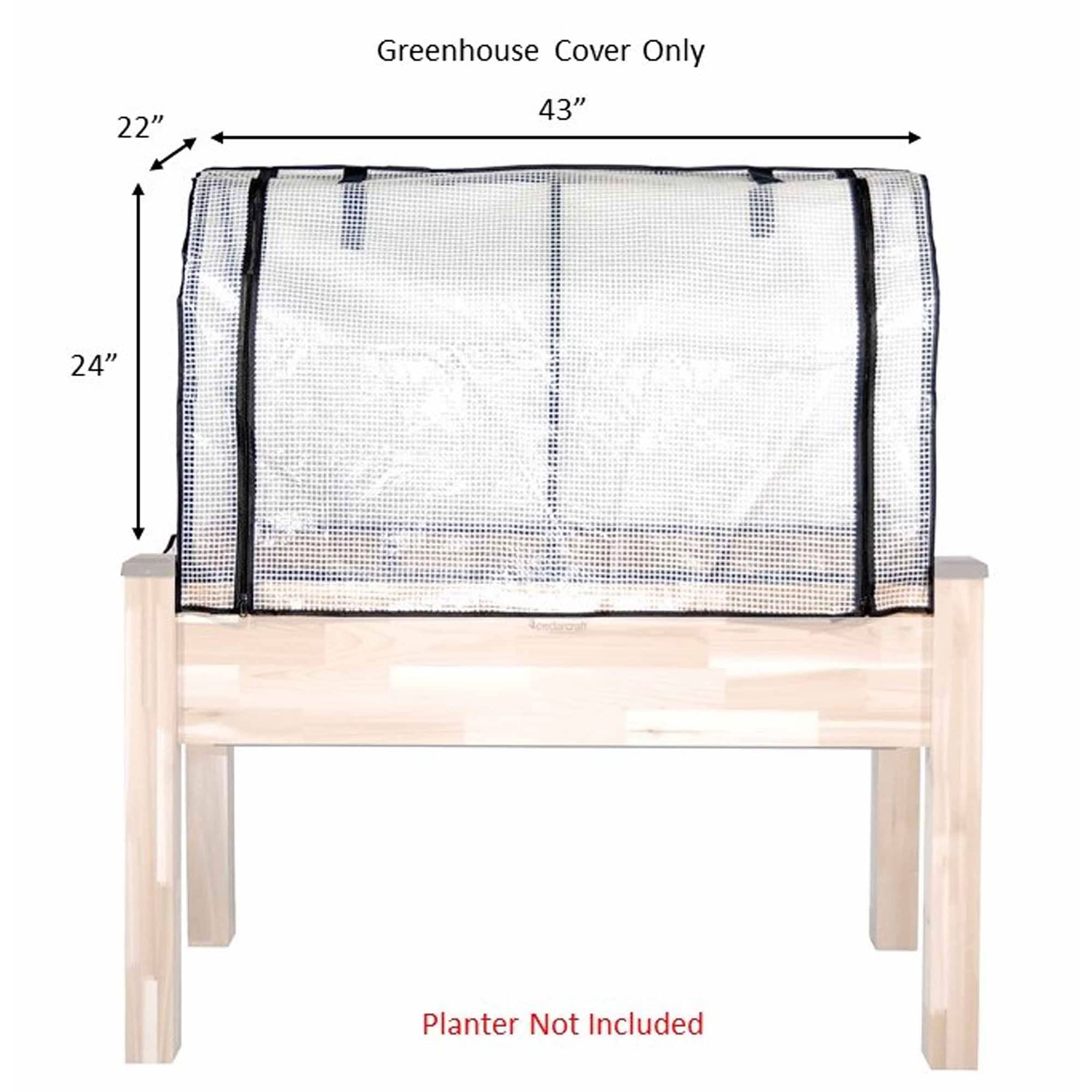 **Self-Watering Elevated Cedar Planter Box with Greenhouse Cover - 22” x 48” x 30” Raised Garden Bed for Vegetables, Herbs & Flowers | Durable Cedar Wood, Container Gardening & Patio Decor**    *(Perfect for Balcony, Deck, Backyard & Urban Gardening - Grow Fresh Produce Easily!)*