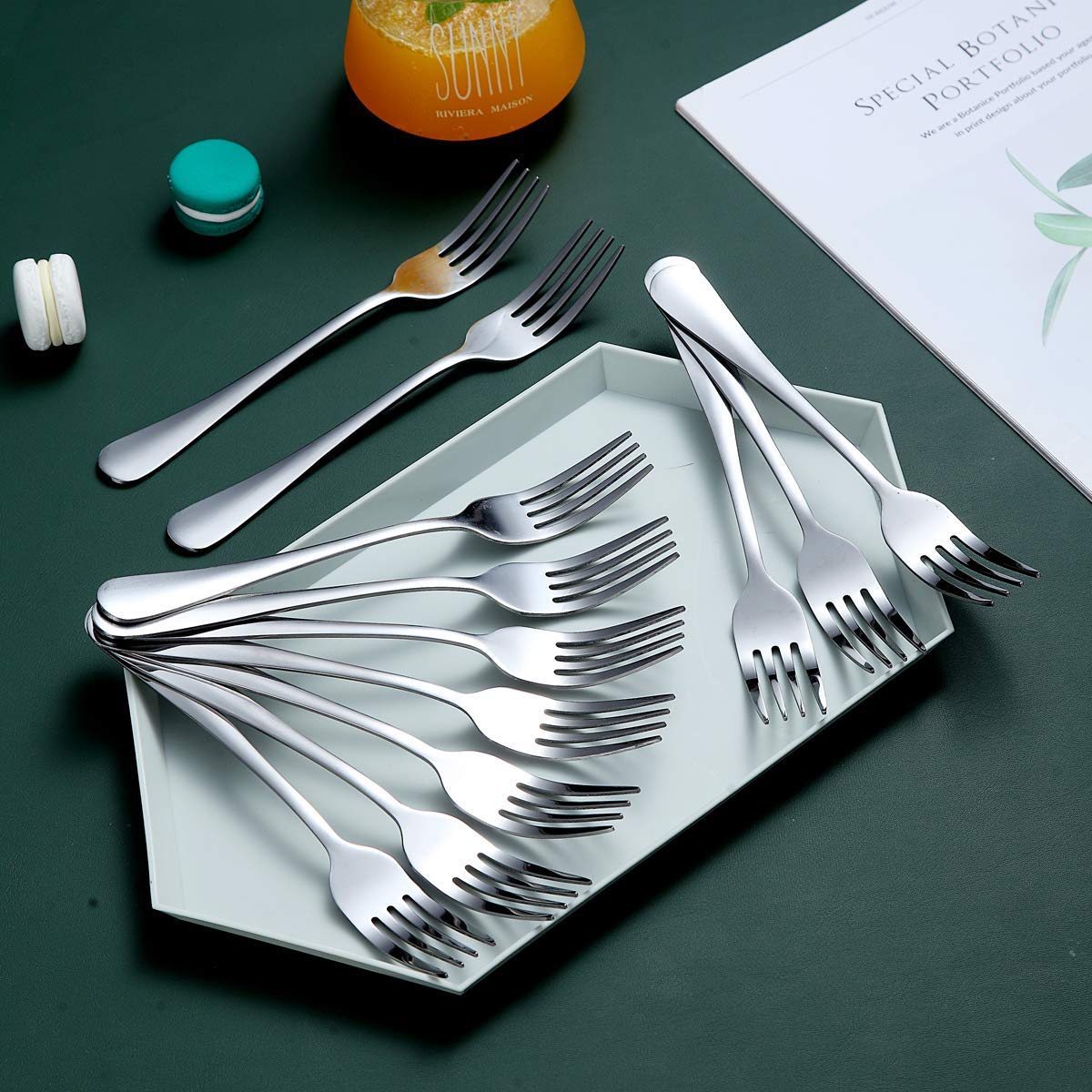 12-Piece Stainless Steel Dinner Fork Set - 7.9