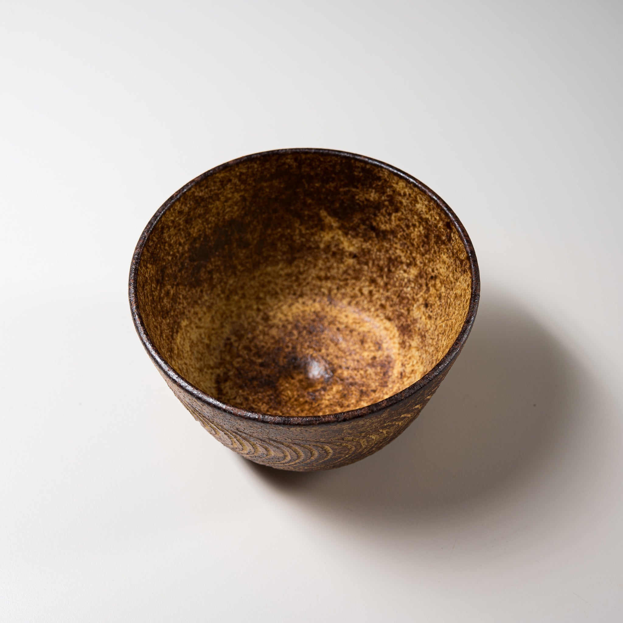 Handmade Kyo Kiyomizu Ware Matcha Bowl - Nejiri Sogimon Yellow Ceramic Tea Cup | Authentic Japanese Tea Ceremony Accessory for Matcha, Green Tea & Zen Meditation