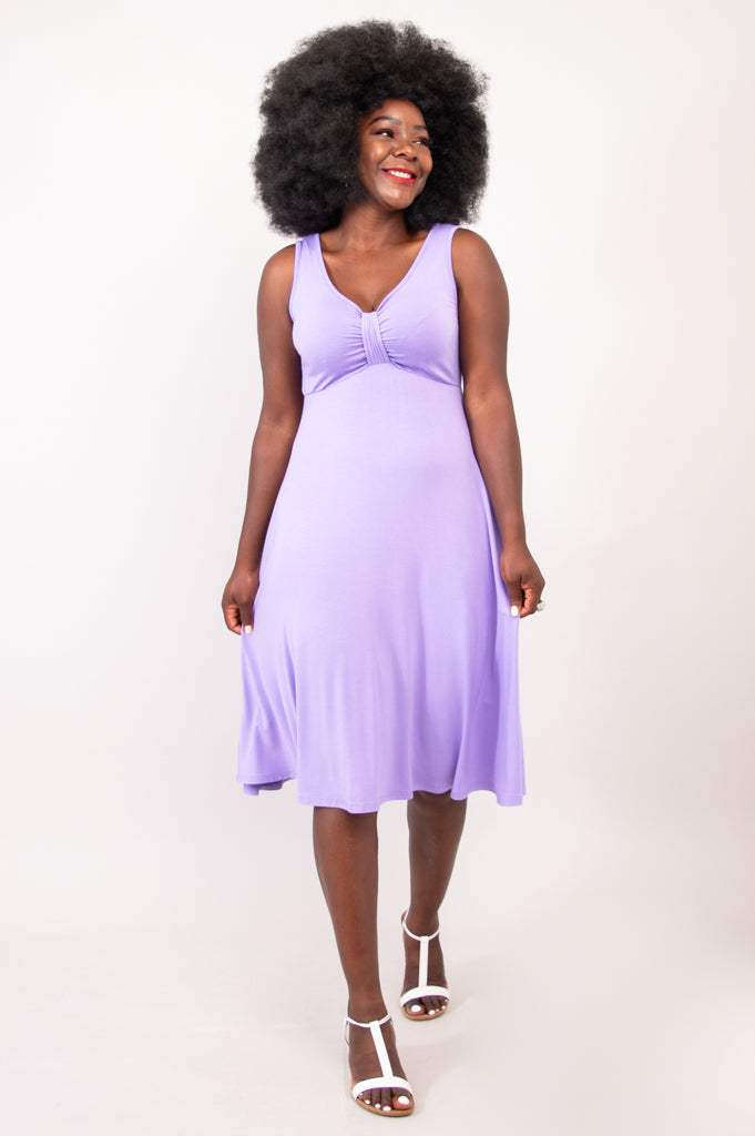Genesis Women's Lavender Bamboo Dress - Soft, Breathable & Eco-Friendly for Summer, Casual Wear & Outdoor Activities