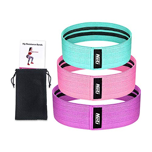 Premium 3-Piece Resistance Bands Set for Booty, Leg & Glute Workouts - Stretching, Squat & Fitness Training | Includes Free Hand Sanitizer & Face Mask | Ideal for Home Gym, Yoga & Physical Therapy