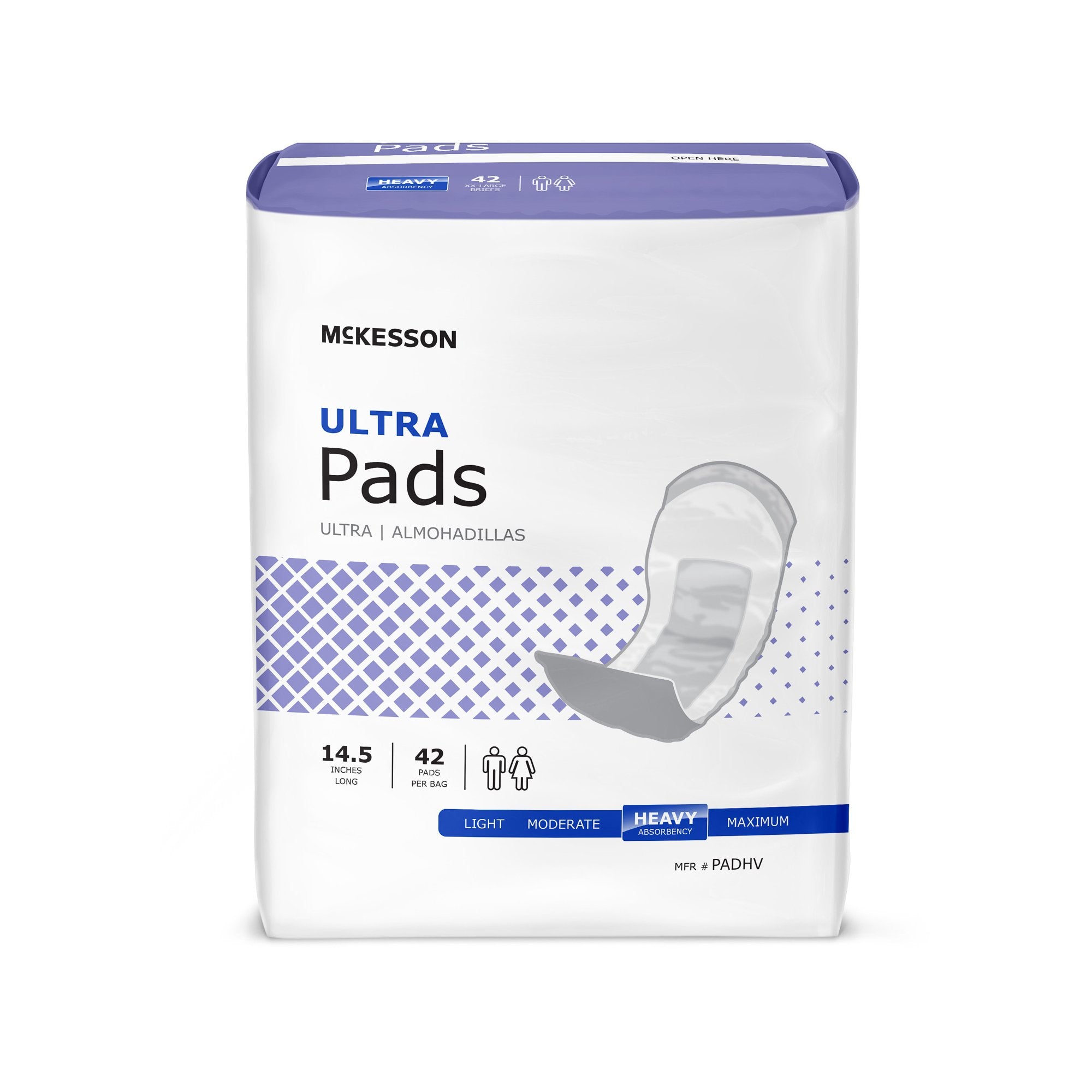 McKesson Bladder Control Pads for Women - Ultra Heavy Absorbency Incontinence Pads - Ideal for Overnight Protection & Active Lifestyles