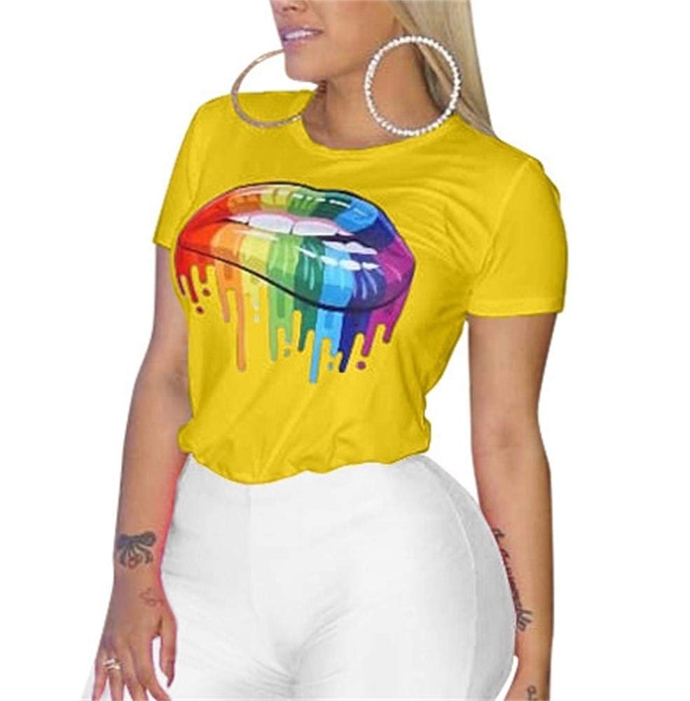 LKOUS Women's Casual Summer Sequins Short Sleeve Crew Neck T-Shirt Blouse - Perfect for Beach Outings, Date Nights & Summer Vacations