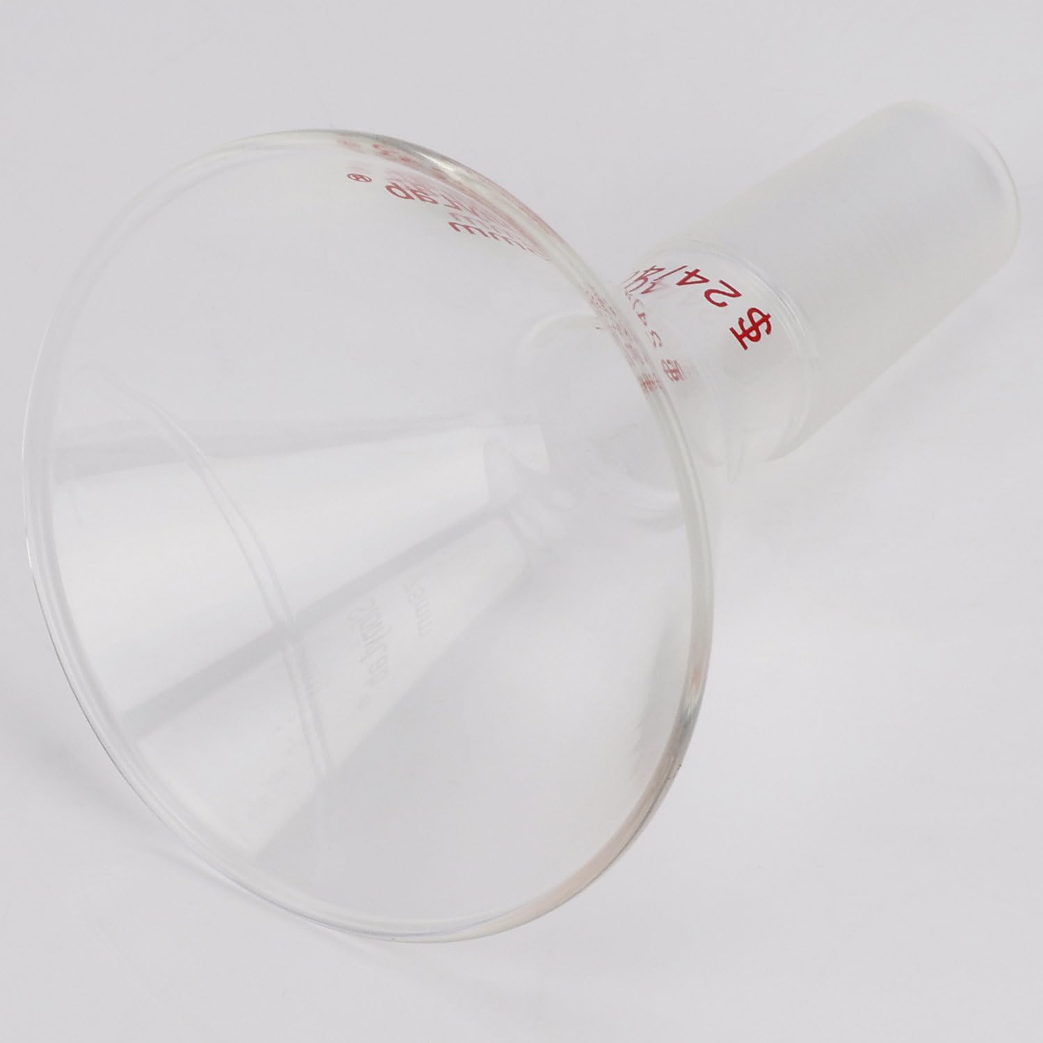 Stonylab 60° Offset Borosilicate Glass Powder Funnel with 24/40 Standard Joint - 75mm Inclined Triangular Laboratory Funnel for Precise Chemical Supplementing | Ideal for Lab Experiments, Powder Transfer & Material Handling