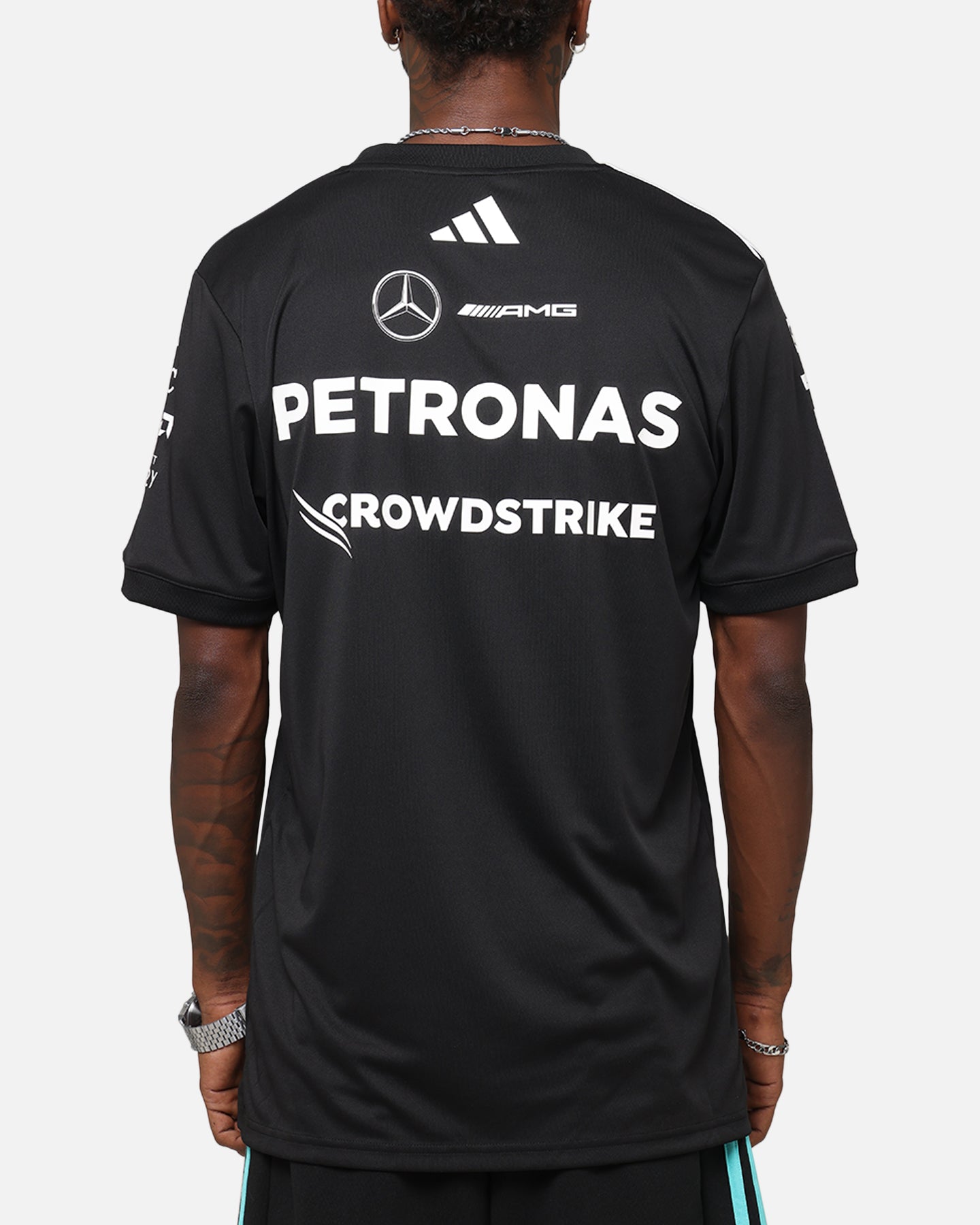 Adidas x Mercedes AMG Petronas F1 2025 Team Driver T-Shirt - Black | Official Formula One Racing Shirt for Fans & Enthusiasts