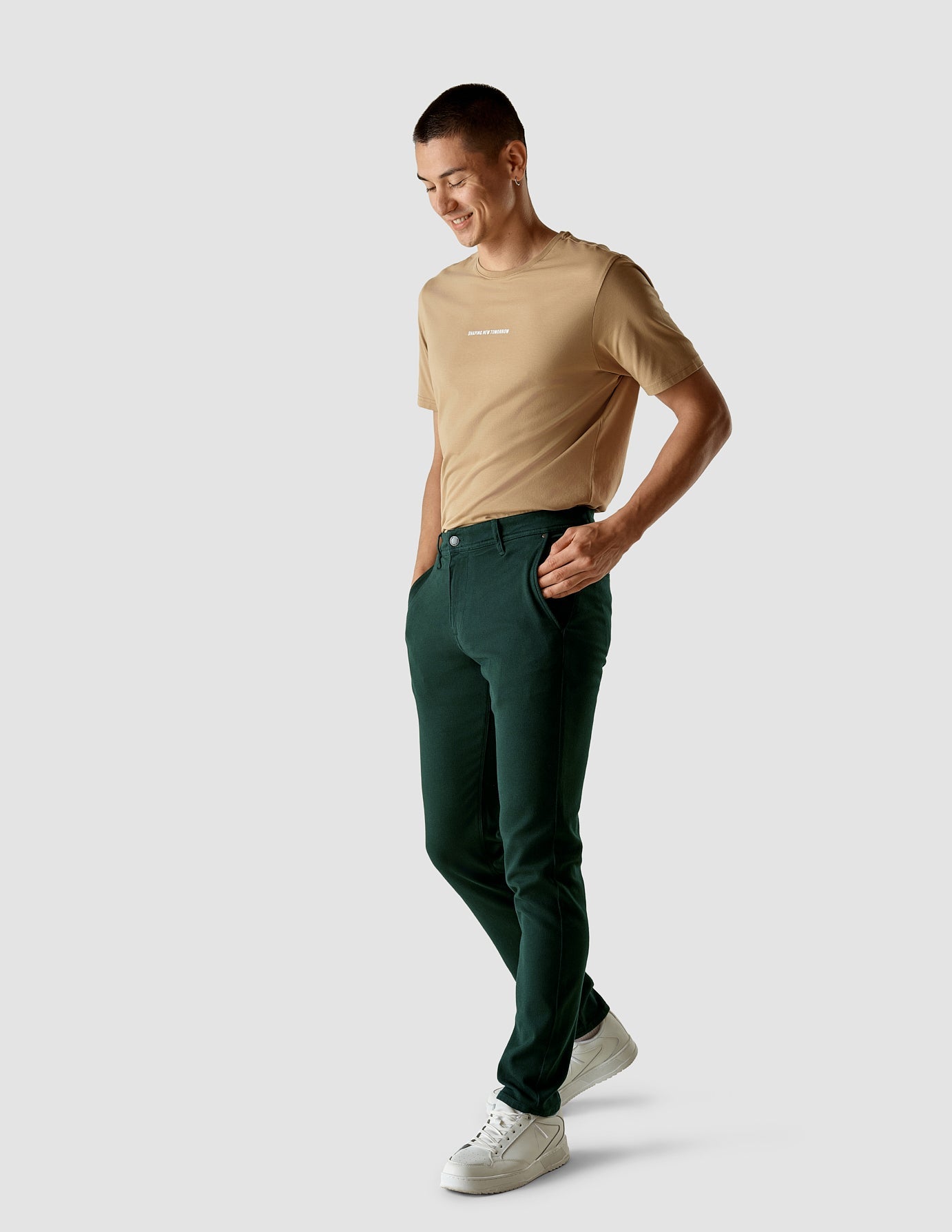 Classic Regular Fit Pants for Men - Comfortable Forest Green Trousers for Casual Wear, Office & Outdoor Activities