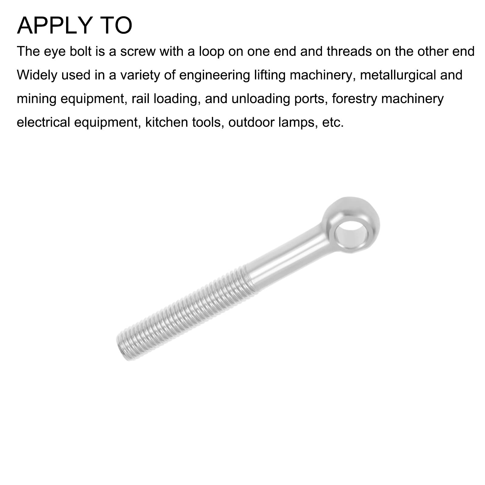 Stainless Steel Eye Bolt M14x110mm - for Home Renovation & Valves