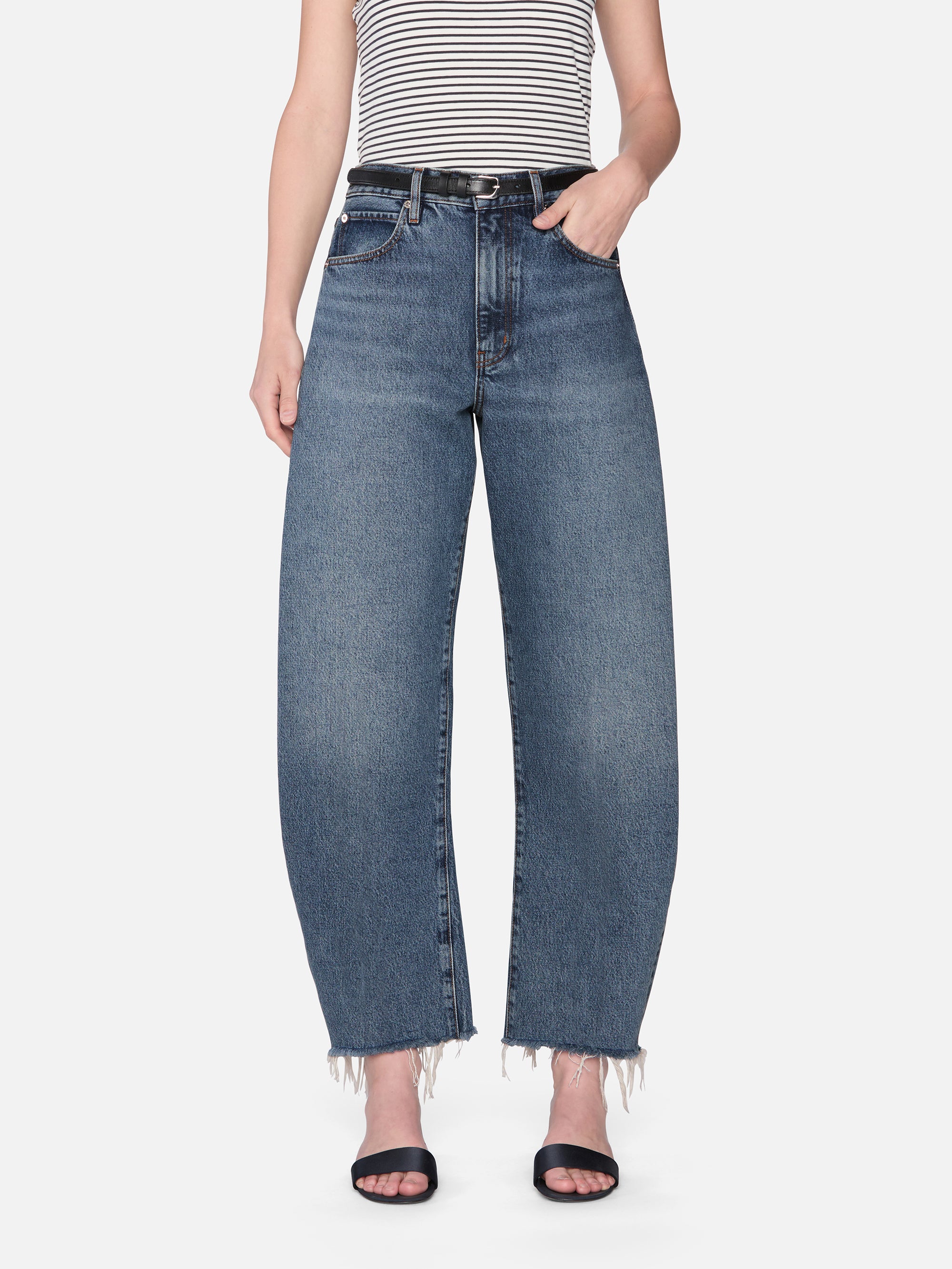 Knock Out Raw Fray Bubble Crop Top - Trendy Women's Fashion for Summer Outfits & Casual Wear